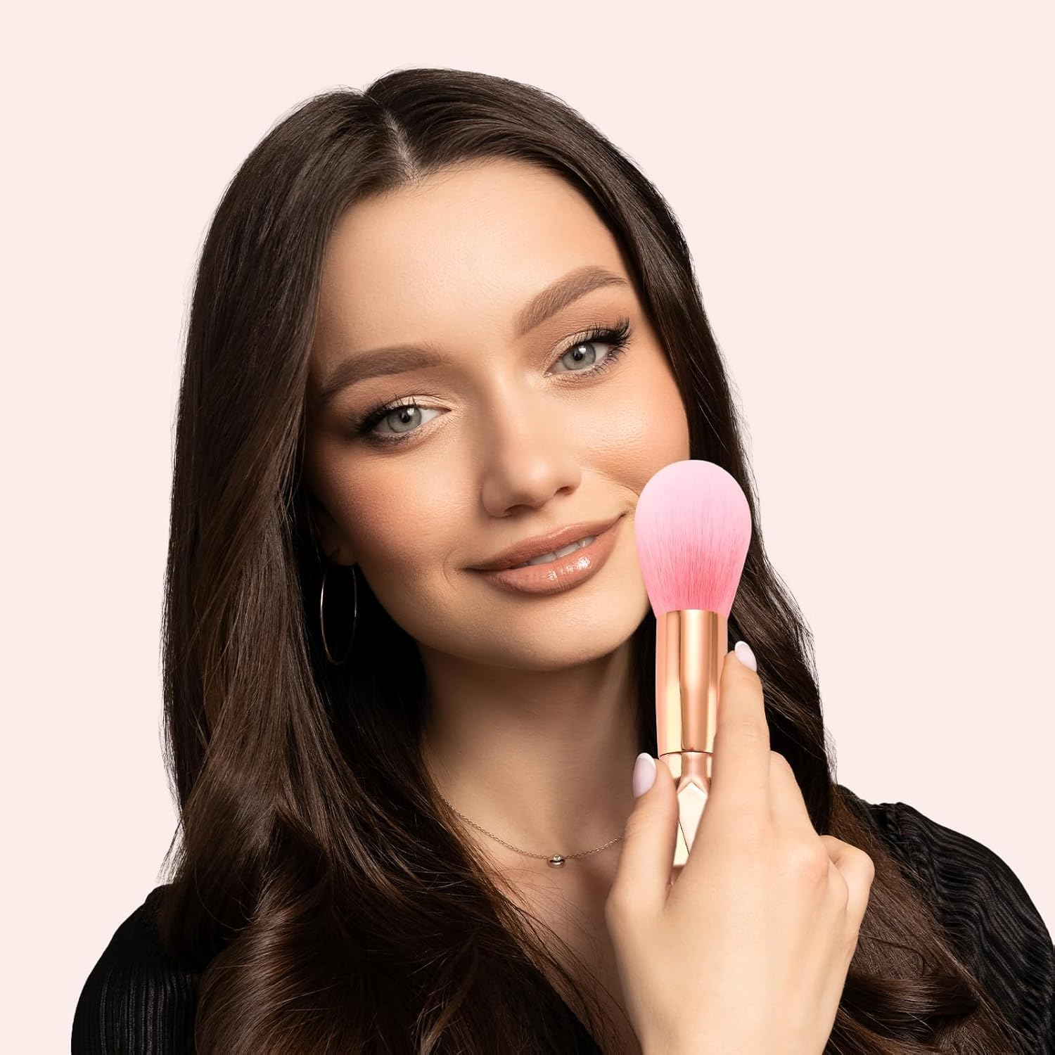 Start Makers 10PCS Makeup Brushes Set Soft Bristles Foundation Brush Make up Brushes Eyeshadow Blush Contour Lip Travel Makeup Brushes image number 5