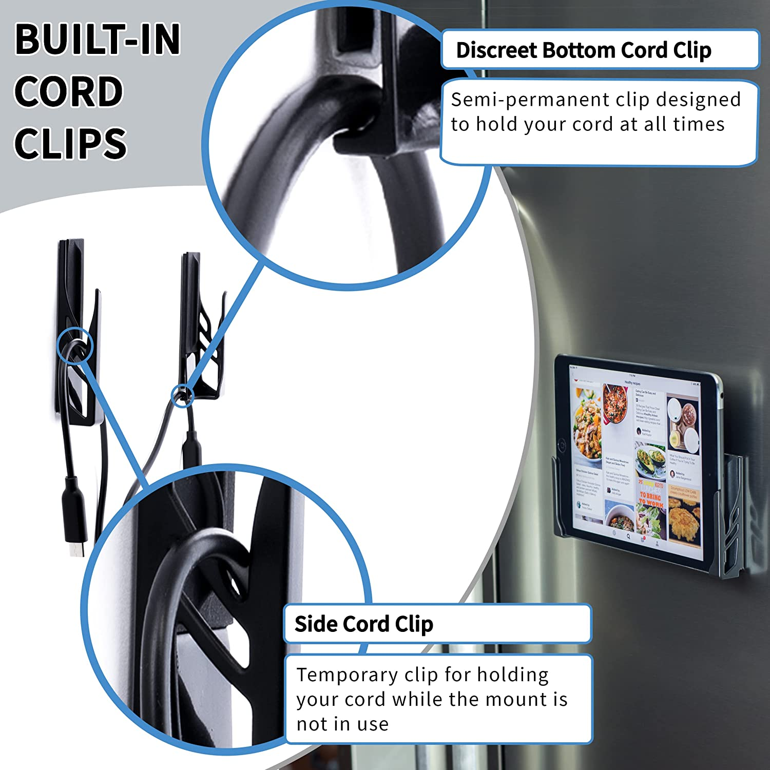 Dockem Koala Wall Mount 2.0: Damage-Free Universal Dock for Smartphone, Tablet, Ereader: for Ipad 1, 2, 3, 4, Air, Mini, Ipad Pro, Samsung Galaxy Tab/Note, Google Nexus, Microsoft Surface (Black) image number 6