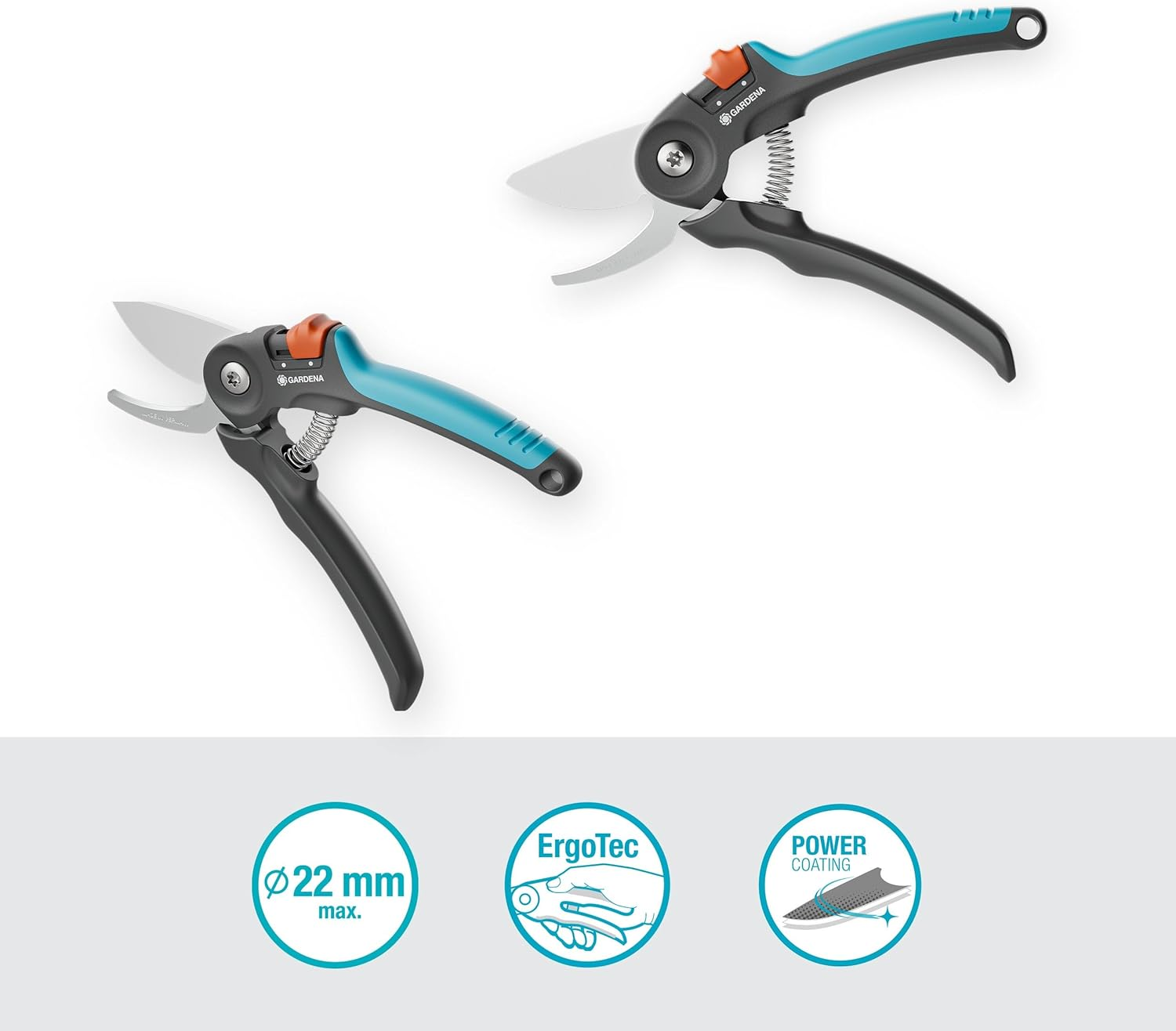 GARDENA Premiumcut Fresh Wood Bypass Secateurs 22Mm Cutting Diameter