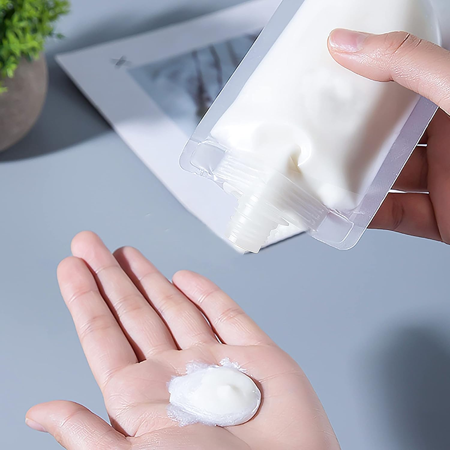 YASUOA Travel Bottles for Toiletries Containers with Labels TSA Approved Essentials Shampoo Leak Proof Refillable for Lotion Cream Cosmetic Creams Shower Gel Liquids Women (12PCS) image number 4