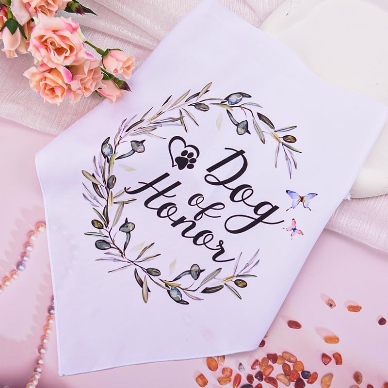 Dogs Bandana Birthday Wedding Outfit Apparel Accessories Bridal Shower Gifts for Dogs Scarf Engagement Clothes Handkerchief image number 2