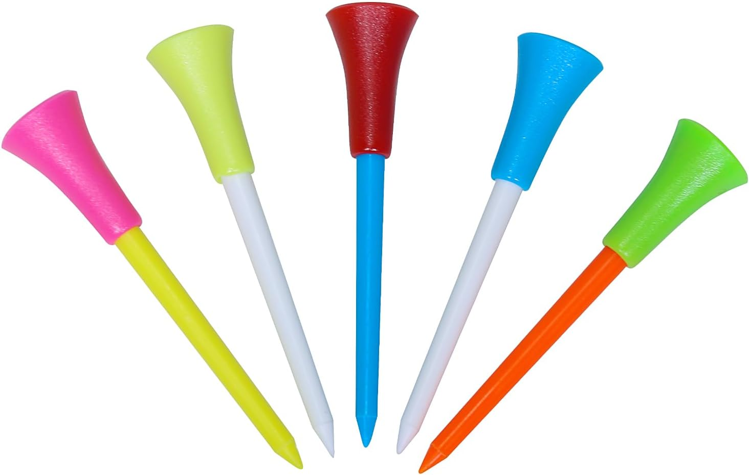 Plastic Golf Tees Unbreakable Golf Tees,Golf Tees Plastic Bulk for Man/Women (Random Colors) image number 6