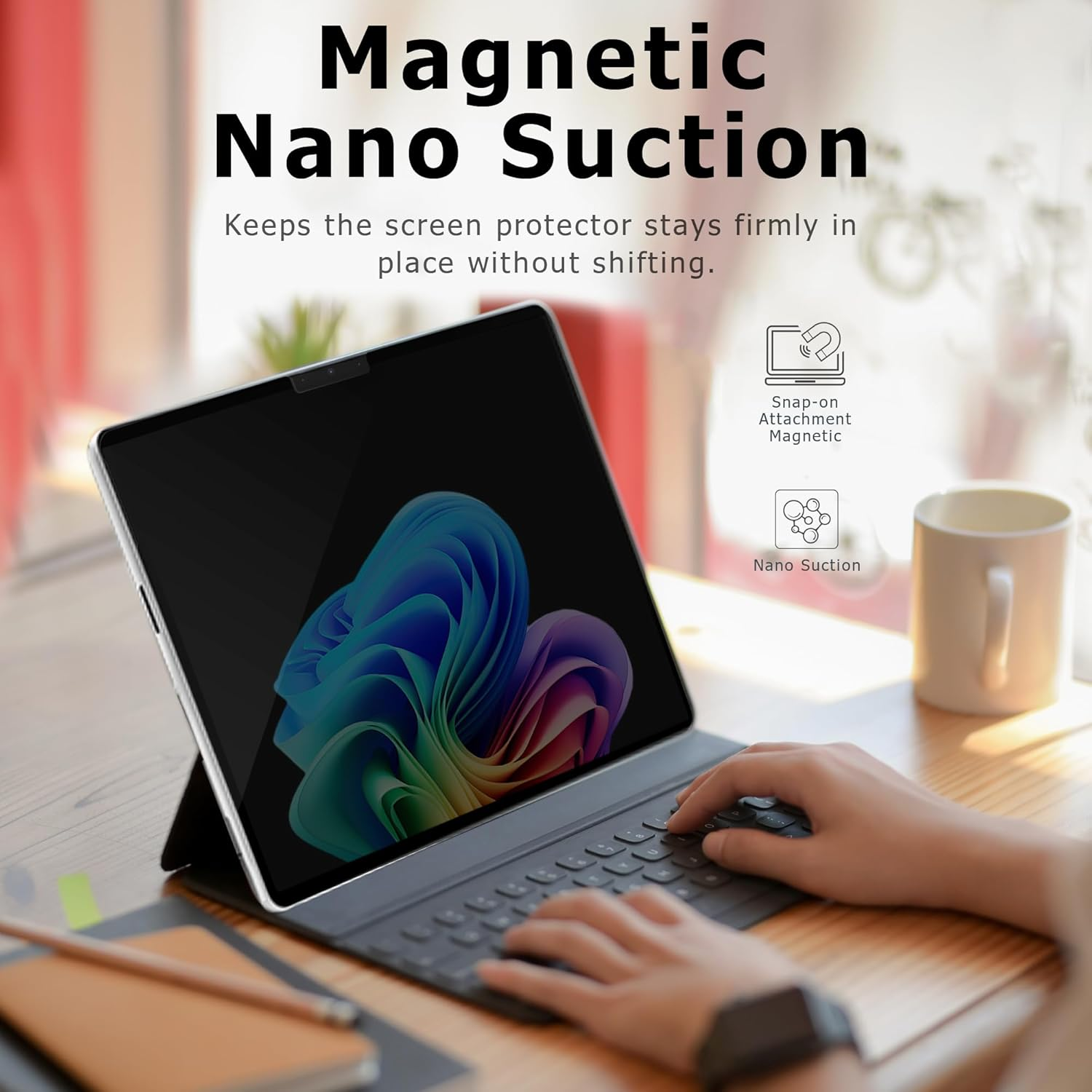 Adeway Privacy Screen Protector for Surface Laptop Studio 2/1 14.4 Inch, Magnetic Nano, Anti-Spy, Removable, Blue Light & UV Blocking, Anti-Glare image number 1