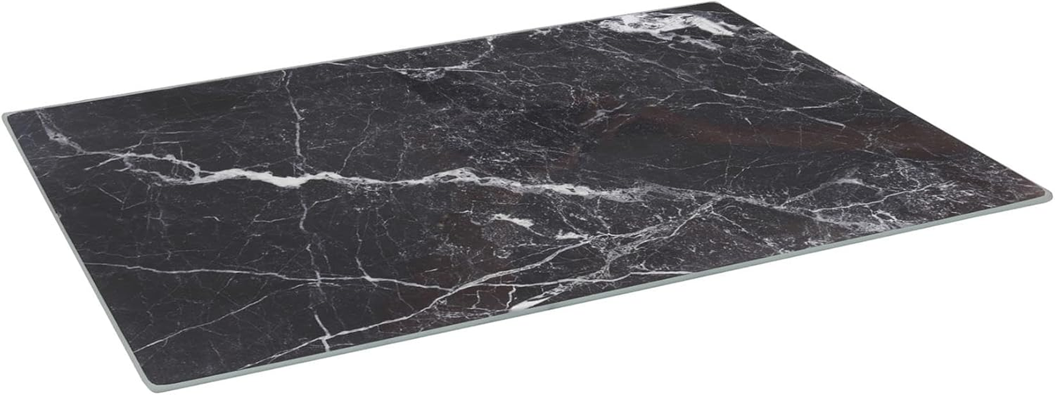 Harbour Housewares Rectangle Glass Chopping Board - 40Cm X 30Cm - Marble - 1X Tempered Heat-Resistant Home Kitchen Worktop Saver Hob Cooker Stove Top Surface Protector Cover Cutting Boards