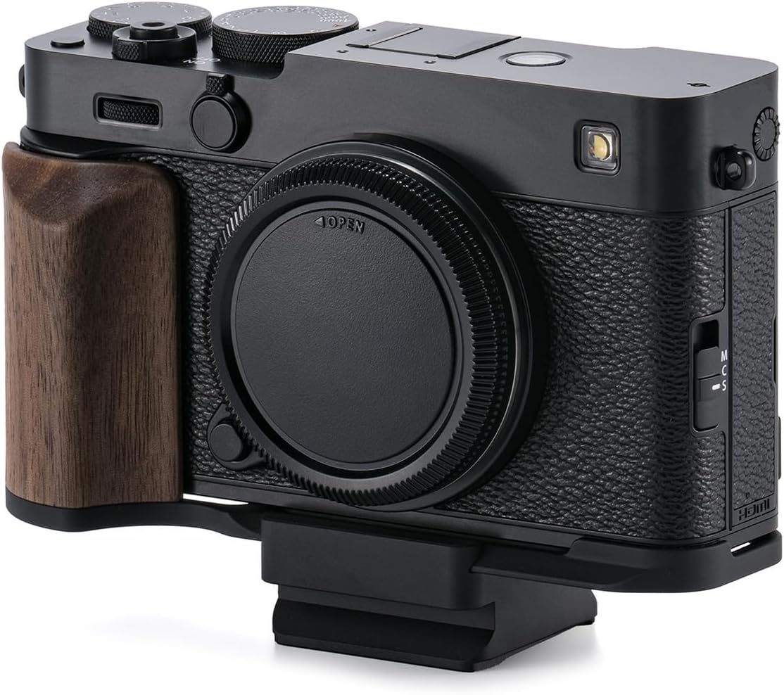 Tilta X-E5 Cage, Vintage Camera Cage Compatible with Fujifilm X-E5 Base Kit, with Mounting Baseplate with Wooden Grip and ARCA Adapter - Black TA-T91-A-B image number 3