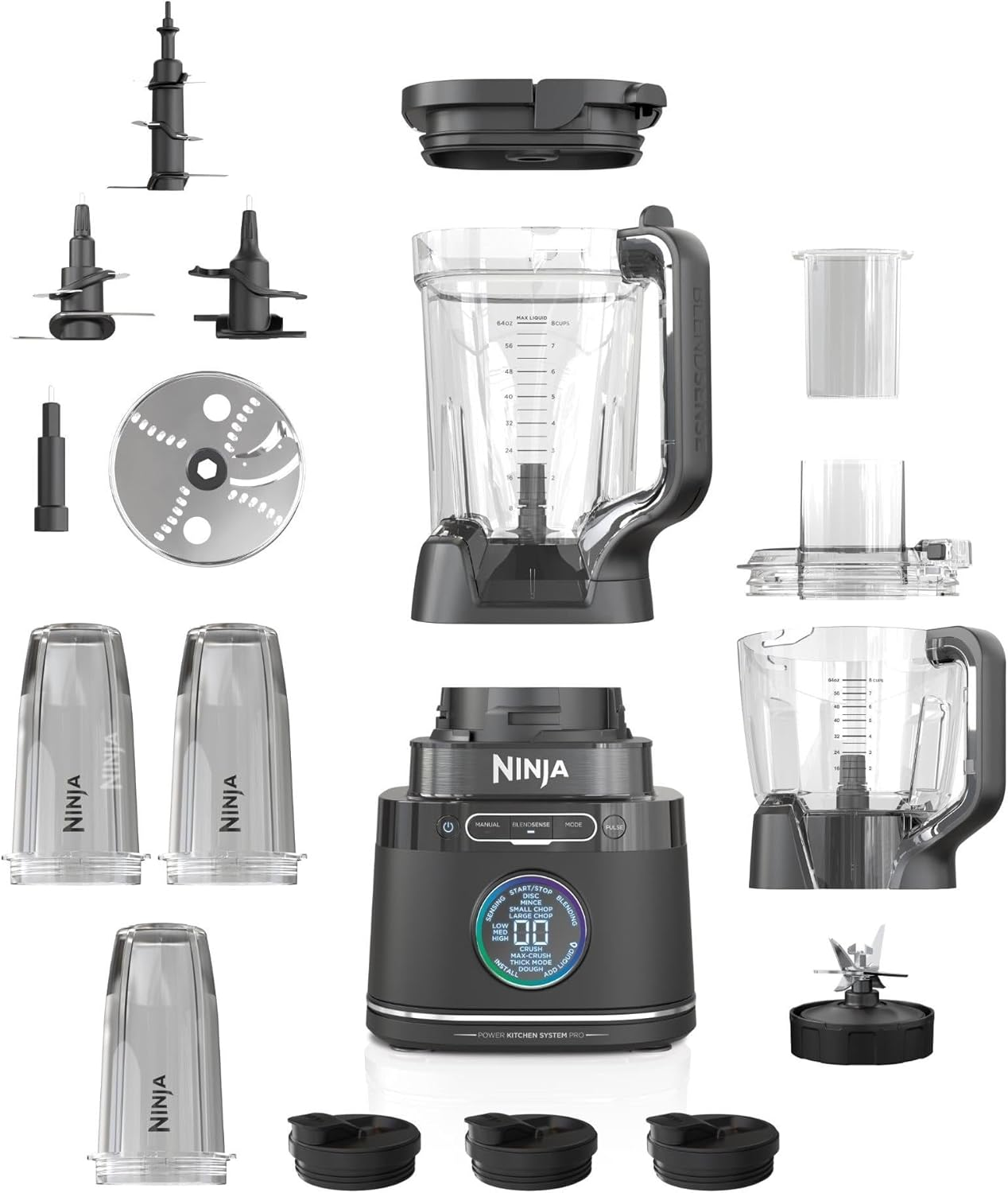 Ninja Detect Kitchen System Power Blender + Processor Pro, High Speed Food Mixer, Juicer & Smoothie Maker, One Touch Preset Programs & Blendsense Technology, TB401ANZ, Black image number 6