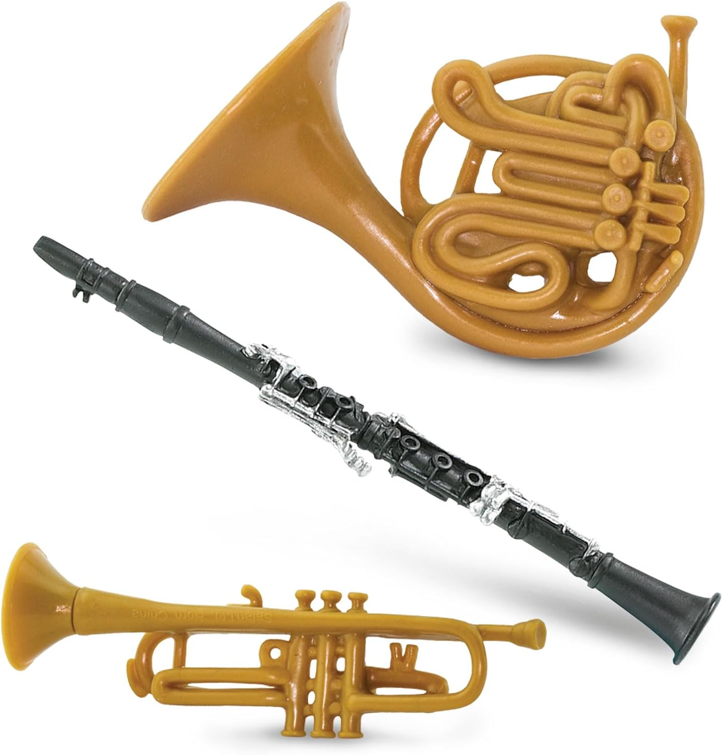 Safari Ltd Musical Instruments TOOB - Figurines - 8 Musical Instruments (Trombone, Flute, Saxophone, Classical Guitar, Violin, French Horn, Trumpet, Clarinet) - Ages 3+ image number 3