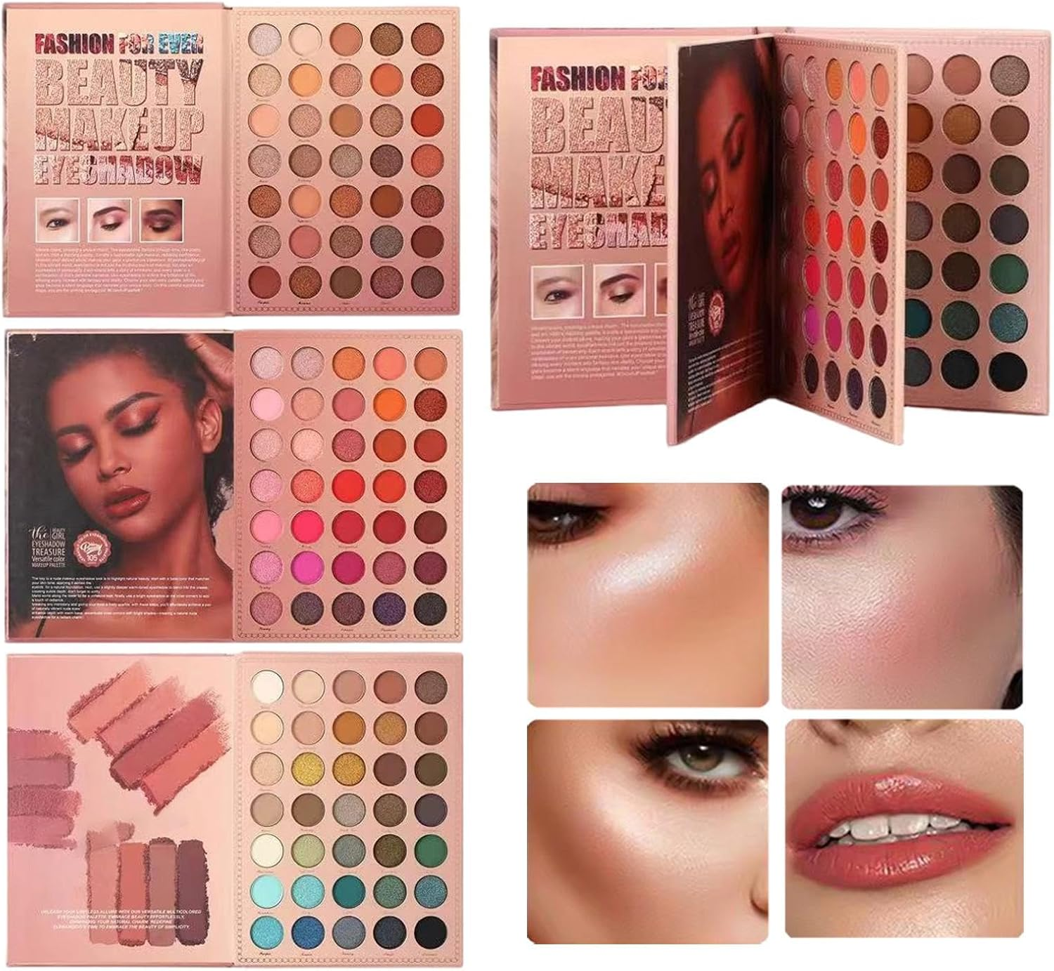 Multifunctional Makeup Palette &ndash; Multicolor 105 Book, Pearl Matte Blend, Earth Tone Beauty | Wide Shade Rangeset, Layered Art Look for Creative Styling image number 1