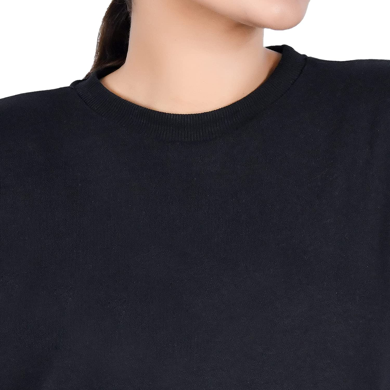 Sleepdown Essentials Women'S Casual Long Sleeve Sweatshirt Lightweight Crew Neck Pullover Relaxed Fit Tops image number 2