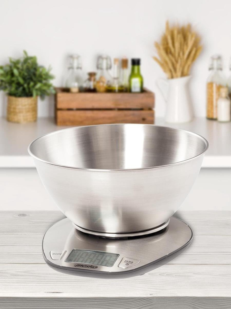 Adler Kitchen Scale with Bowl MS 3152, Stainless Steel, Multicolour, One Size