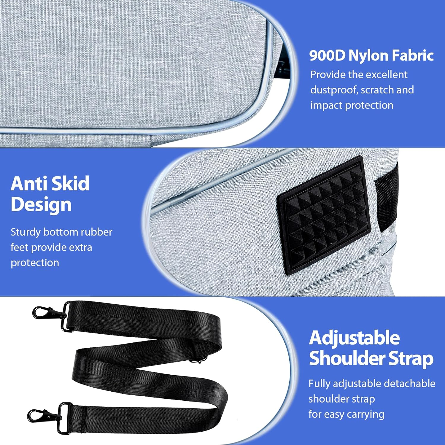 UUBOXS Carrying Case for PS5, Upgrade Protective Travel Bag for PS5/PS5 Pro/Ps5 Slim, Large Capacity Storage Bag Compatible with Playstation 5 Controller Console Accessories - Ps5 Case image number 3