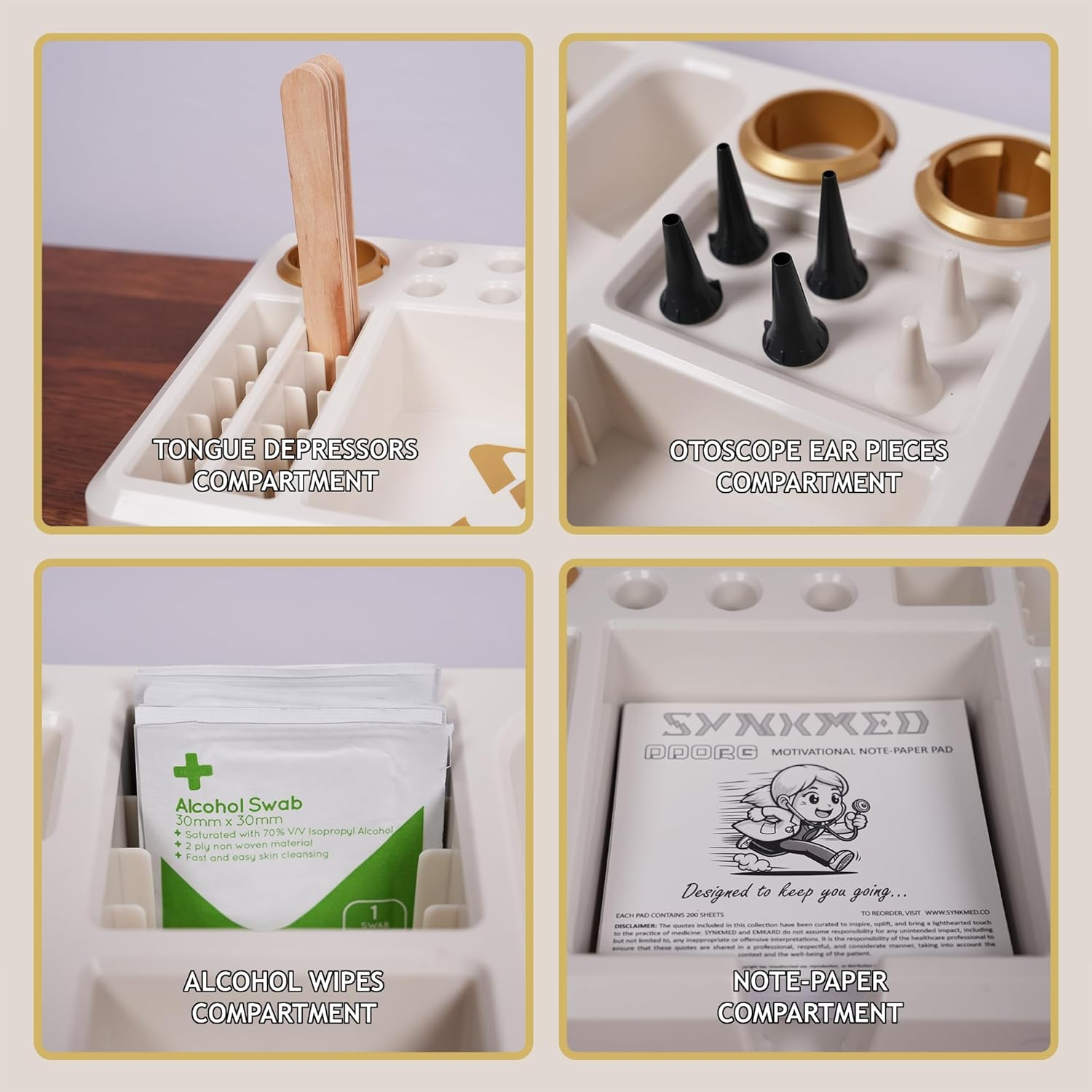 SYNKMED DDORG II: Doctors' Desk Organiser for Medical/Healthcare Professionals, Medical Offices, Clinics, Hospitals for Medical Devices, Equipment, Consumables, Office Supplies, Best Doctors Gift image number 6