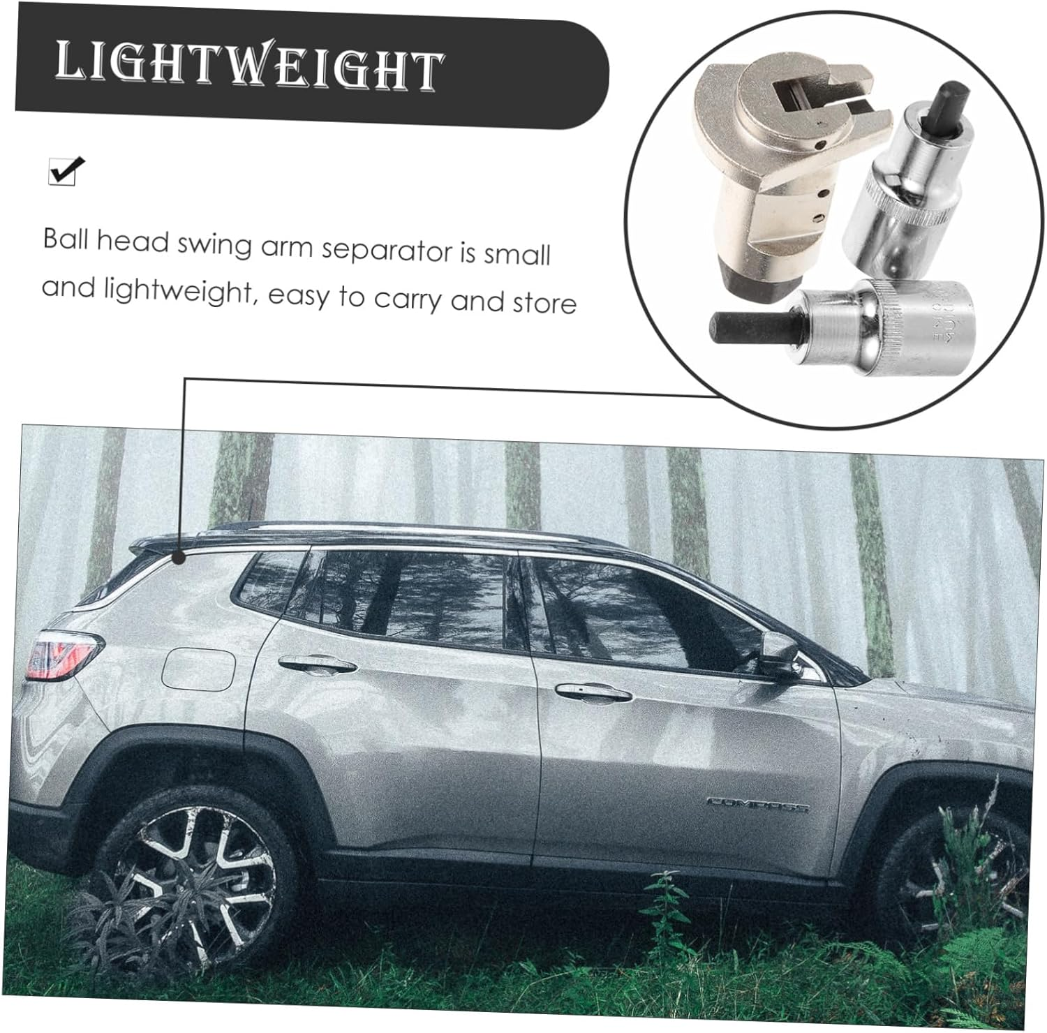 IWOWHERO 3Pcs Suspension Strut Spreader Tool and Car Shock Absorber Remover Set for Automotive Steering and Suspension Separation Random Color image number 2