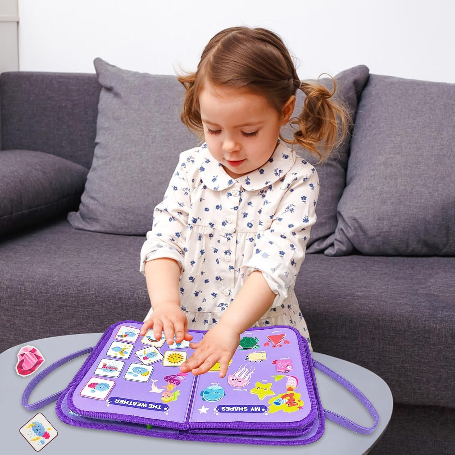 Busy Board Montessori Toys for 3 4 5 6 7 Year Old Toddlers,7 in 1 Busy Book for 3-10 Boys Girls,Educational Activity for Sensory Play,Travel Toys for Plane,Car,Birthday Gifts for Kids