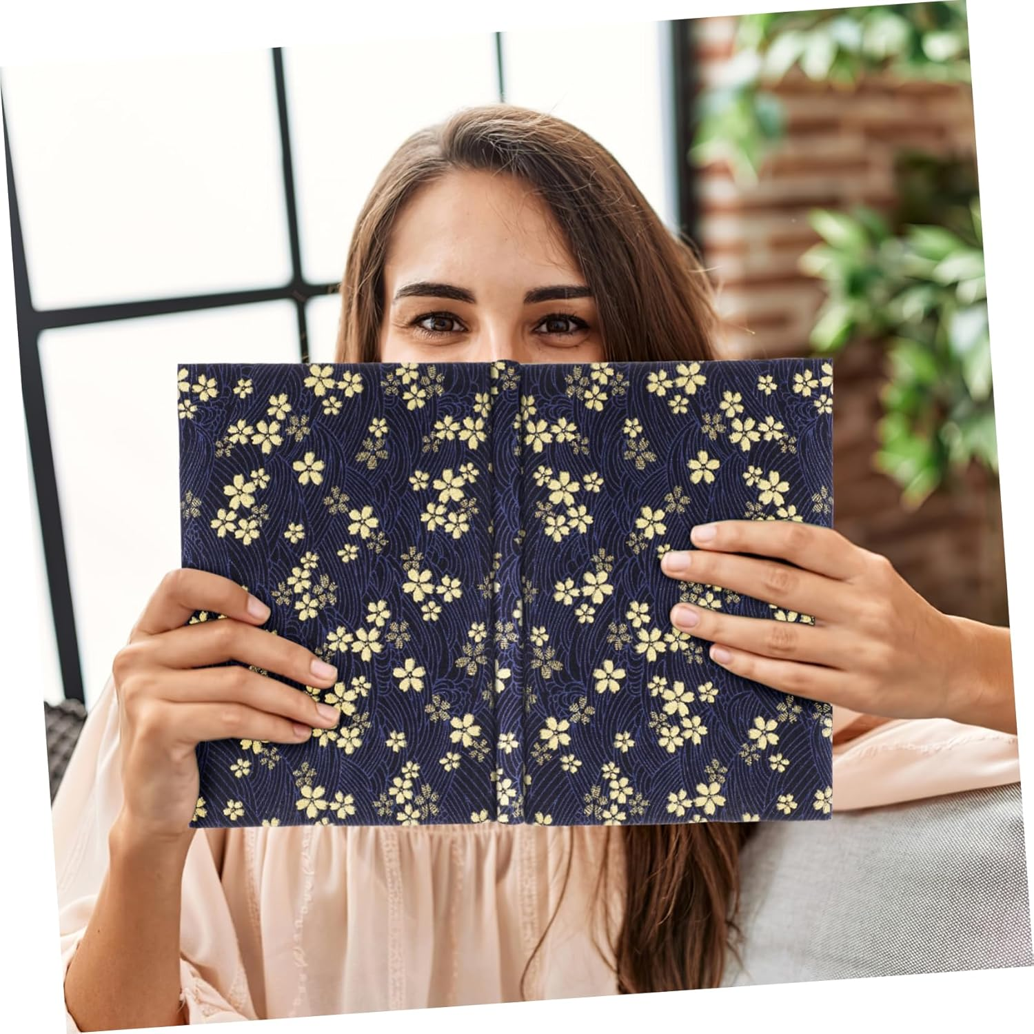 Kisangel Book Sleeve Cover Protective Book Decor Cloth Book Protector Exquisite Book Sleeve for Book Lover,Blue image number 6