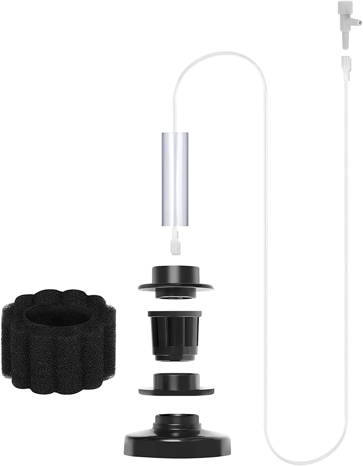 AQUANEAT Mini Aquarium Sponge Filter, Quiet Fish Tank Bio Foam Filter, with Airline Tubing, up to 2Gal image number 2