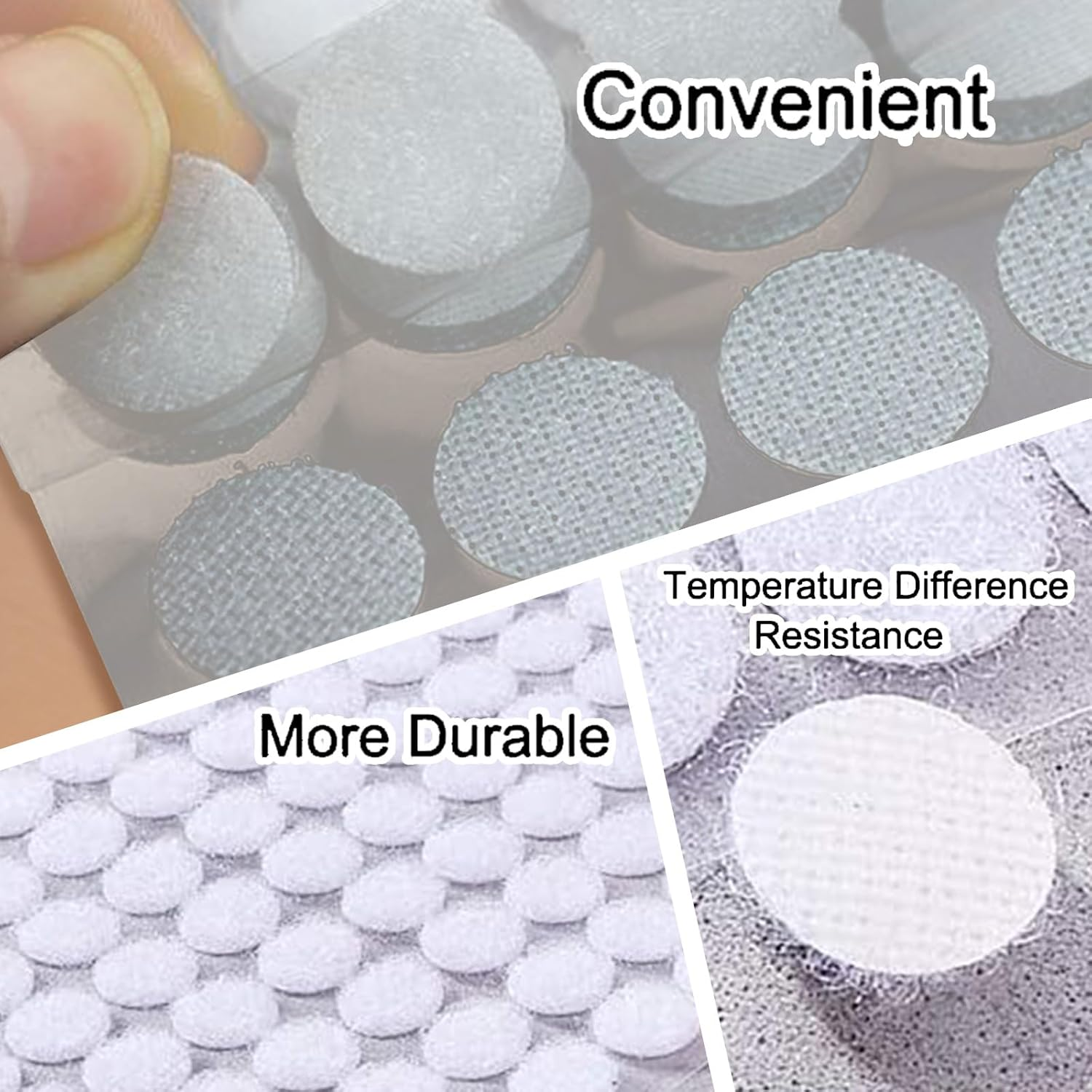 240Pcs Velcro Dots, 120 Pairs of 25Mm round Glue Dots, Heavy-Duty Waterproof Self-Adhesive Nylon Brushed Sticky Dots Hook and Loop, Suitable for Office, Handicraft Creation, Fabric, School and Home image number 5