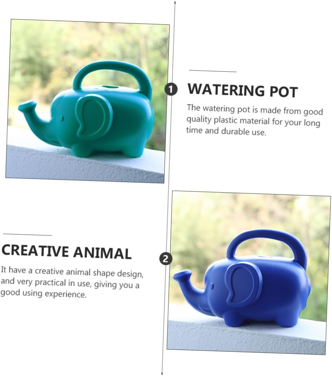 SUPVOX 2Pcs Cute Animal Kettle Watering Can for Garden Plant Sprinkling Outdoor Use image number 2