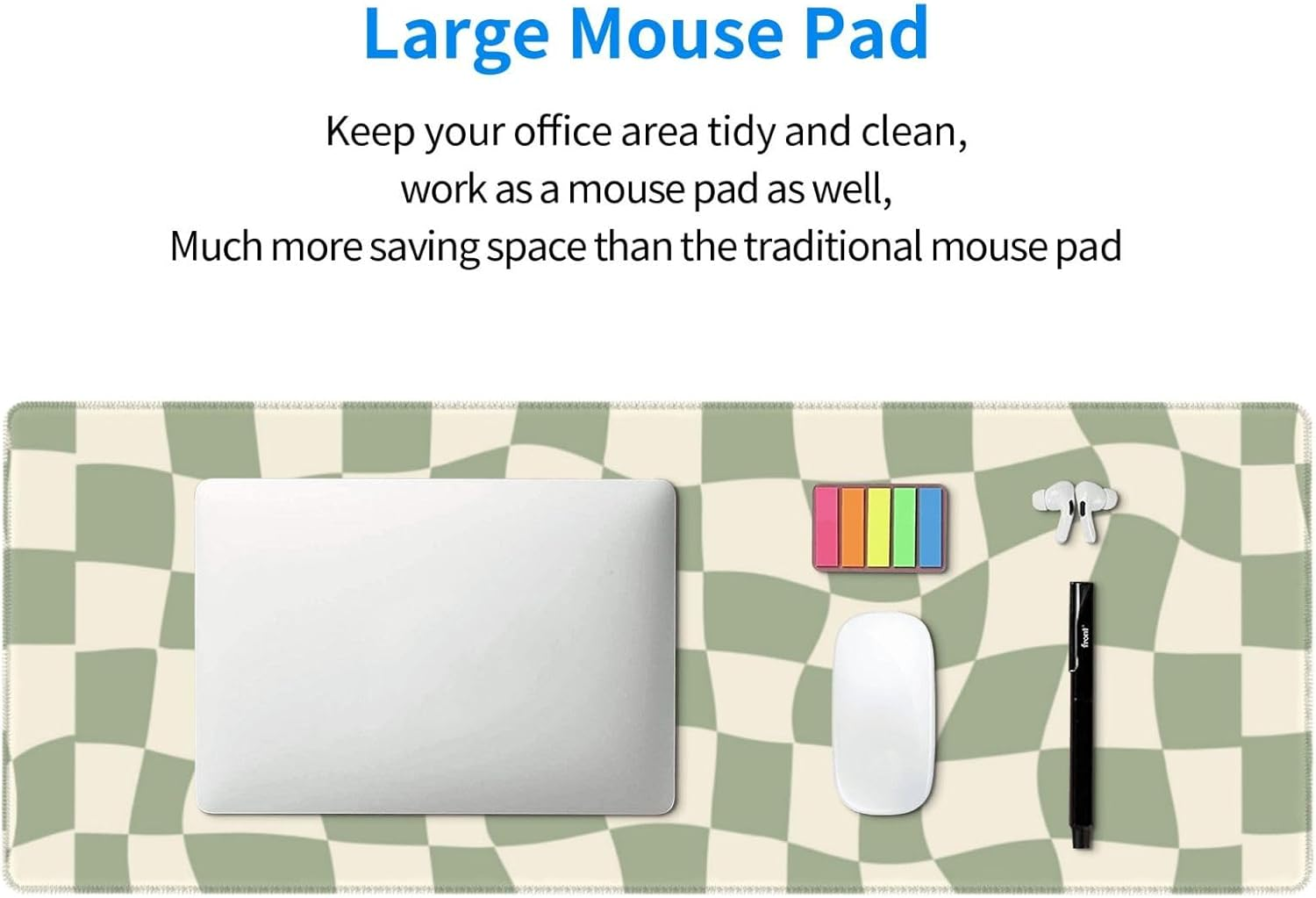 04 Sage Green Desk Mat,Checkered Mouse Pad,Sage Office Supplies,Sage Green Mouse Pad,Xl Mouse Pad 11.8 * 31.5 Inches - 02 Goblincore Mushroom image number 7