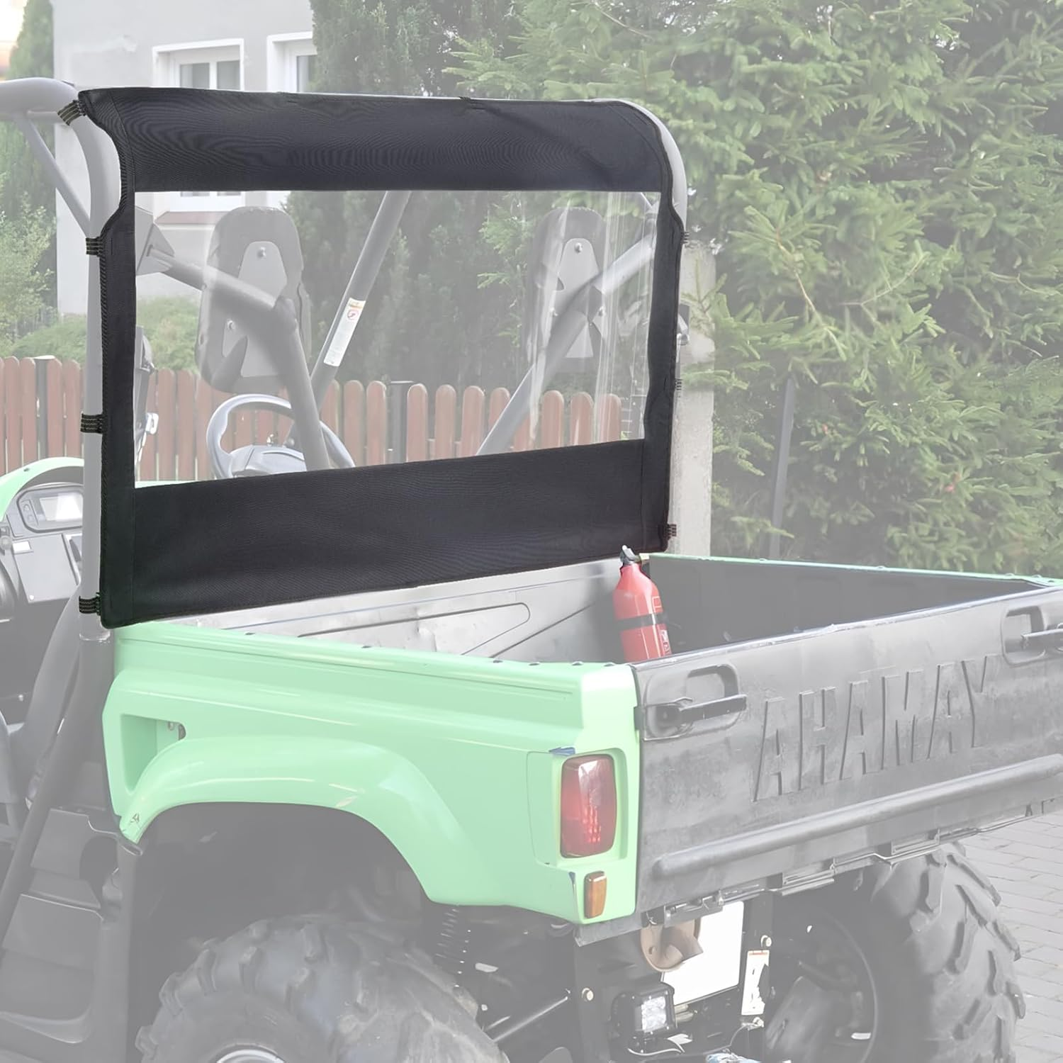 UTV Rear Windshield Back Window Soft Rear Windshield Dust Panels Waterproof Rear Windshield for 2017-2024 Polaris Ranger XP 1000/ Crew 2020-2024 Ranger 1000/ Crew Ranger XP 900 / Crew