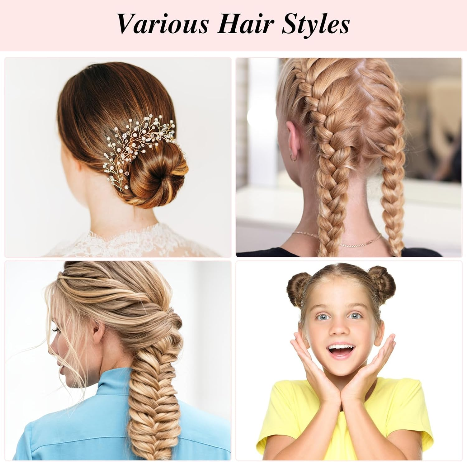 11Pcs Hair Bun Maker Kit, (3 Large, 4 Small) Soft Foam Sponge Buns with 3Pcs Twist Hair Tool and Comb, Reusable Flexible Hair Bun Donut for Women Updos, Ballet Buns, Waves Style image number 3