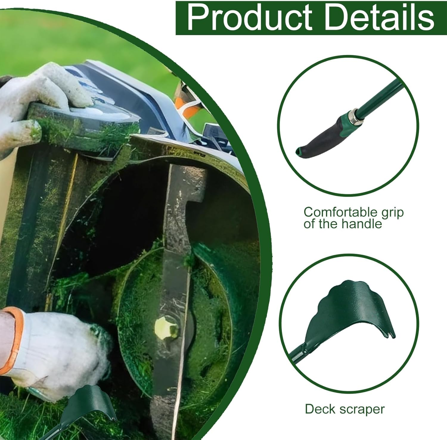 Mower Deck Scraper with Ergonomic Long Handle, 2025 New Lawn Mower Maintenance Deck Cleaning Tool,Sturdy Lawnmower Deck Scraper for Maintenance Cleaning Lawnmower image number 4