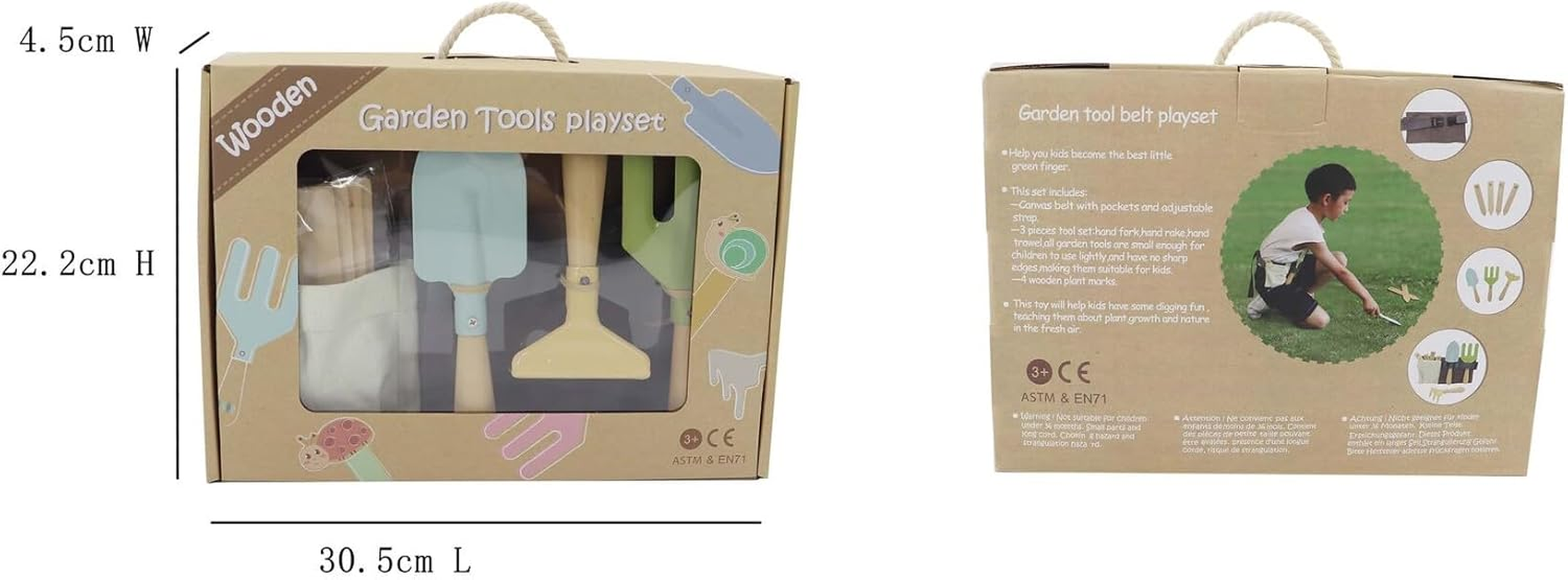 Kaper Kidz Garden Belt with Tools and Name Tag Set