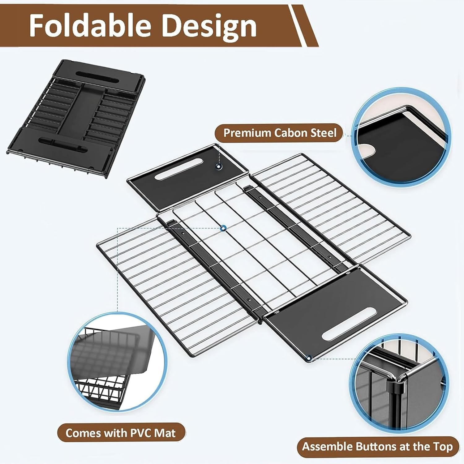 2 Pack Pull Out Drawers for Cabinets, Foldable Pull Out Cabinet Organizer, Slide Out Cabinet Organizer for Kitchen, Roll Out Shelf Storage for Kitchen, Pantry, Bathroom (Black) image number 6