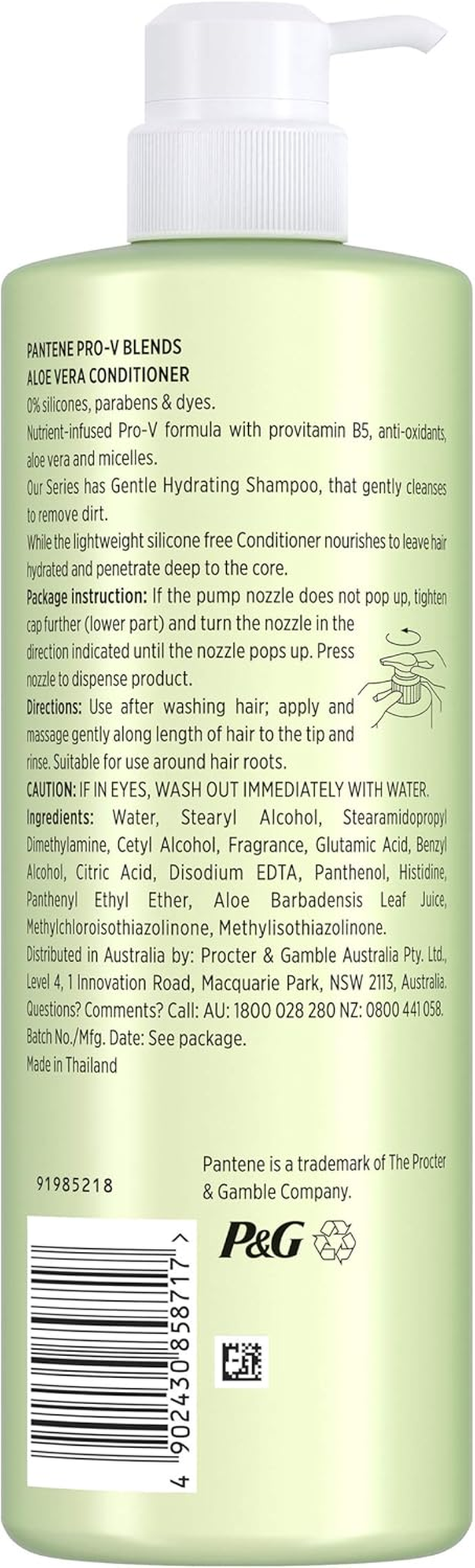 Pantene Micellar Water Aloe Conditioner 530Ml