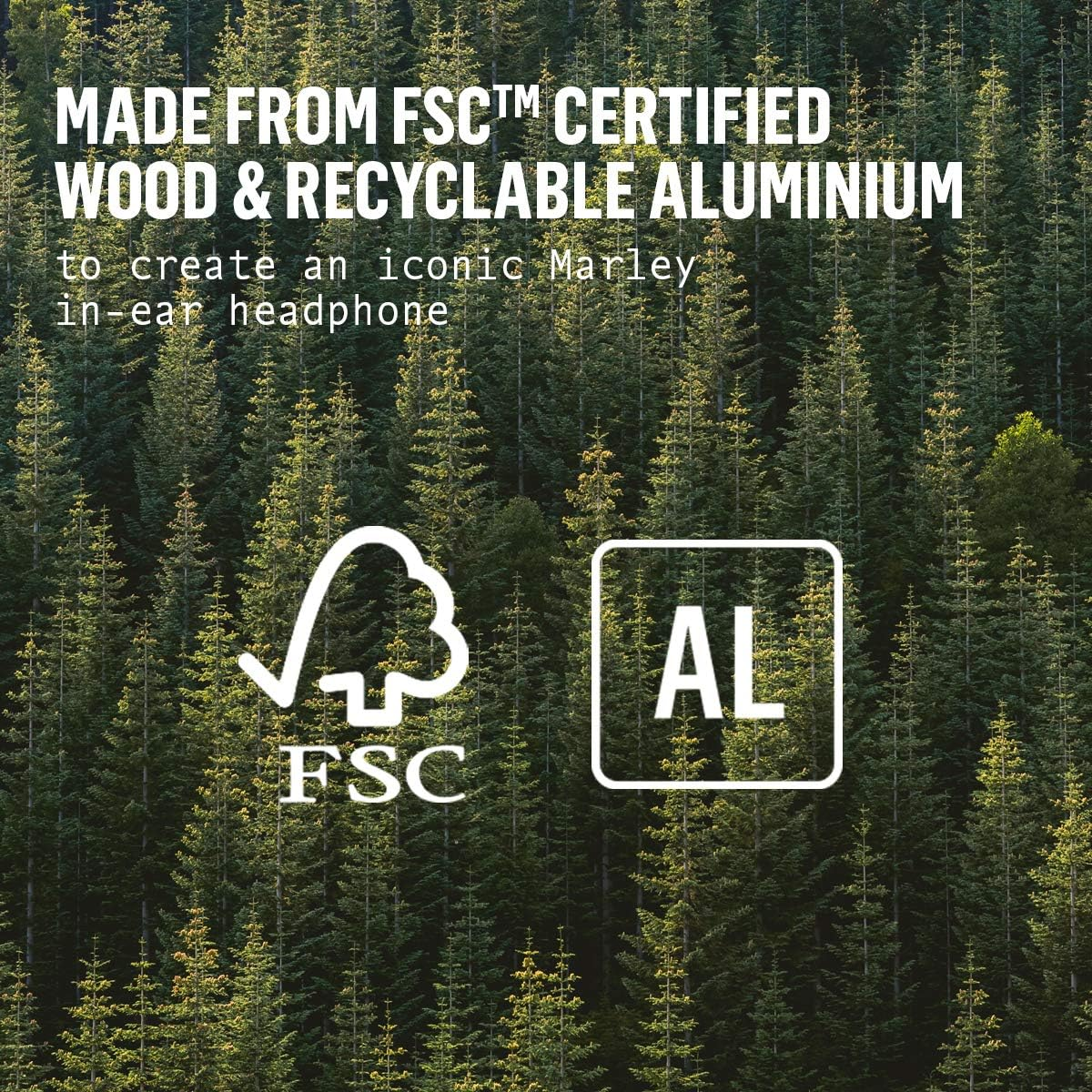 Marley Uplift 2.0 - Noise Isolating In-Ear Headphones/Earphones, 9Mm Drivers, Hands-Free Calling In-Line Mic, 1 Button Control, Includes Earbuds in 3 Sizes for Perfect Fit &ndash; Signature Black image number 1