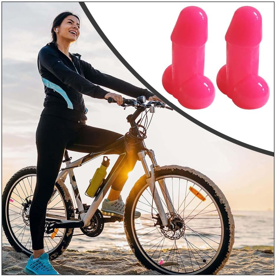 8PCS Prank Wheel Tire Valve Stem Caps, Car Tire Valve Caps Universal, Universal Luminous Tire Valve Stem Cap Dust Cover Fits Cars Trucks Bikes Motorcycles (Black)