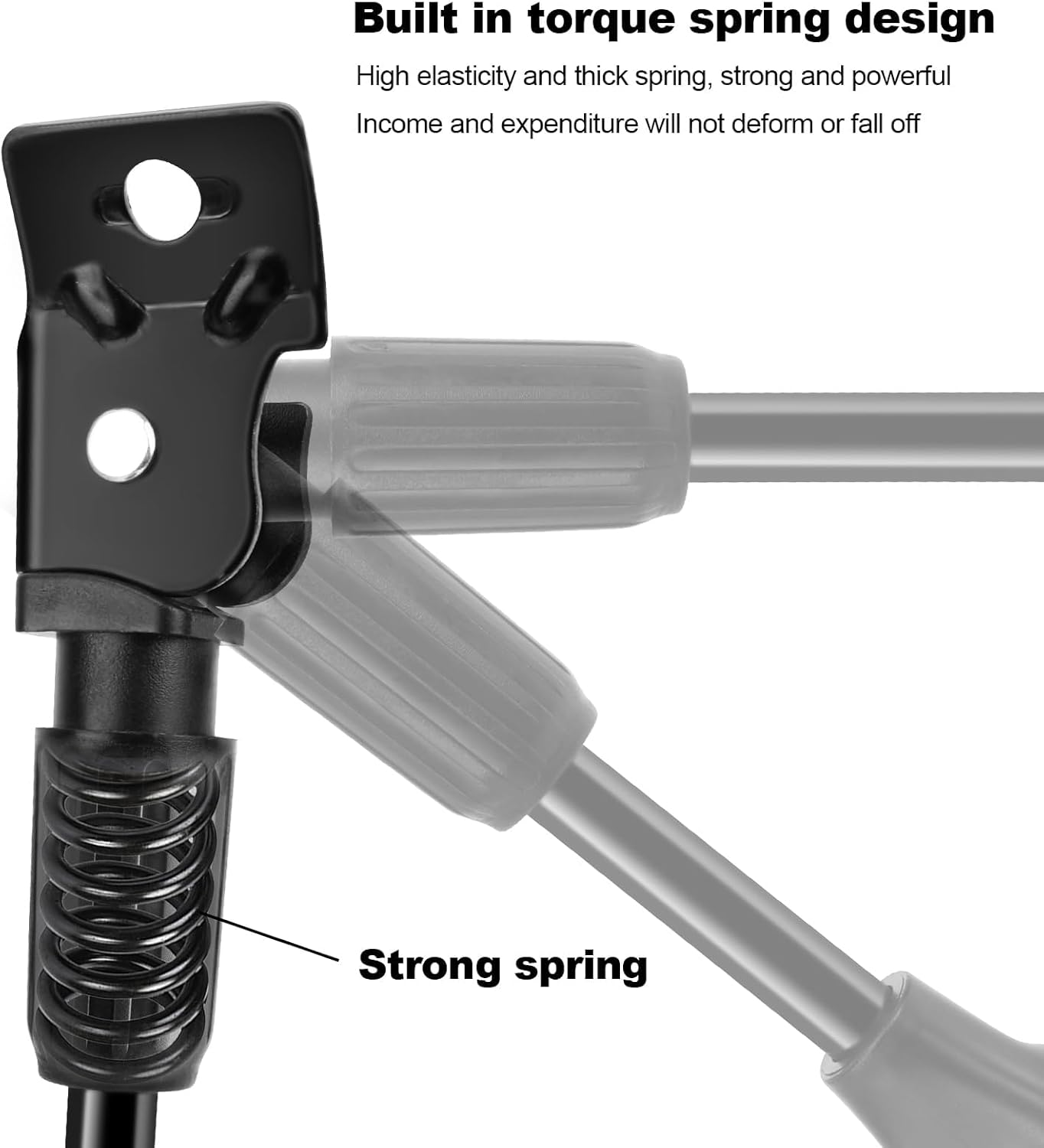 Kickstand for Kids Bike, Bicycle Side Kick Bike Stand, Bicycle Stand Kick Anti-Slip Kickstand for 14-18 Inch Bike Wheel Mountain Bike/Road Bicycle/Adult Bike/Sports Bike image number 4