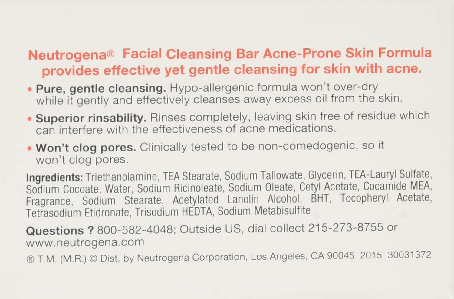 Neutrogena Original Gentle Facial Cleansing Bar with Glycerin, Pure & Transparent Face Wash Bar Soap, Free of Harsh Detergents, Dyes & Hardeners, 3.5 Oz (Pack of 3)