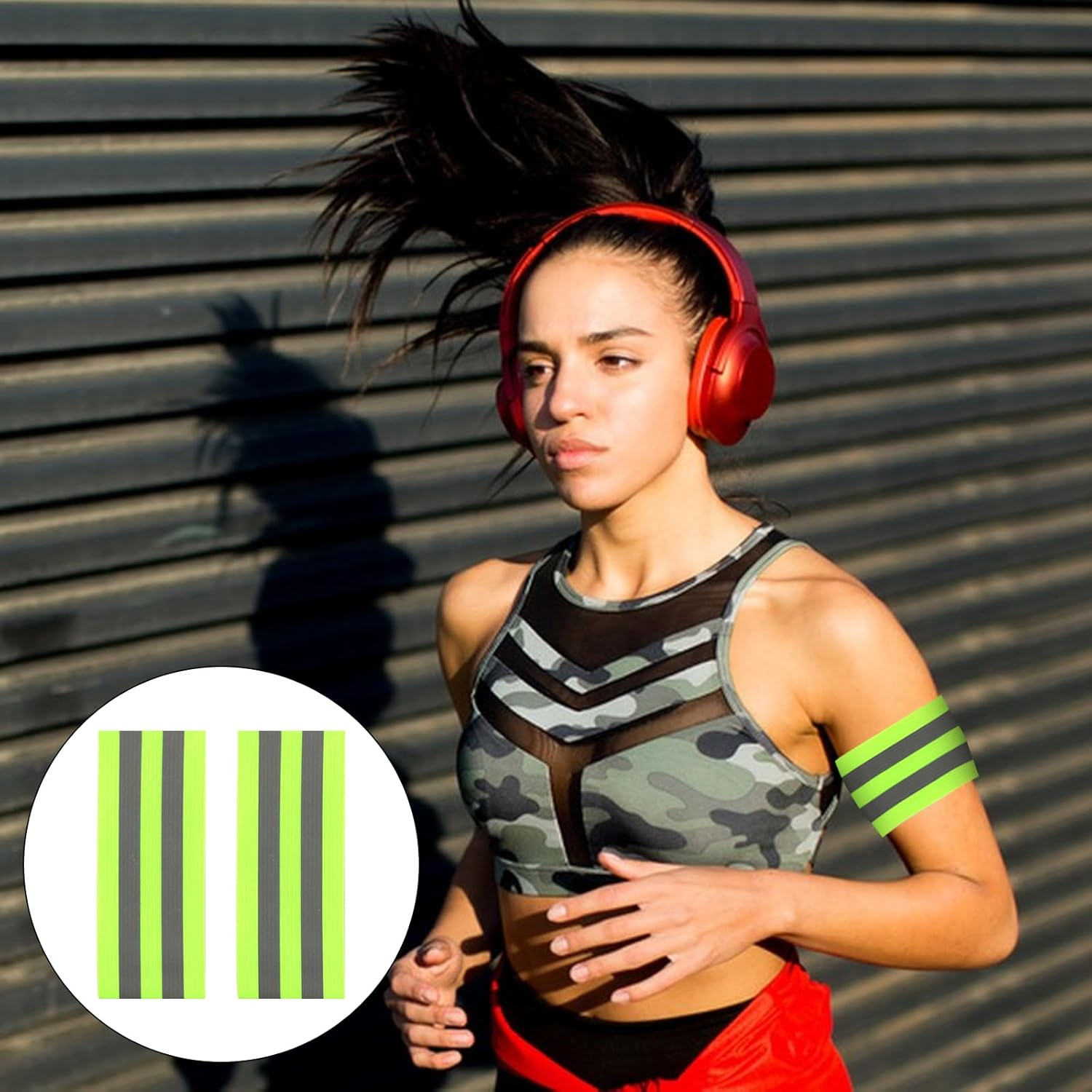 4Pcs Hi Vis Reflective Running Gears: 1 High Visibility Reflective Sash,1 High Vis Straps,2 Reflective Armbands, Adjustable Reflective Belt Sash for Women Men Walking Cycling Running Reflective Gear image number 4