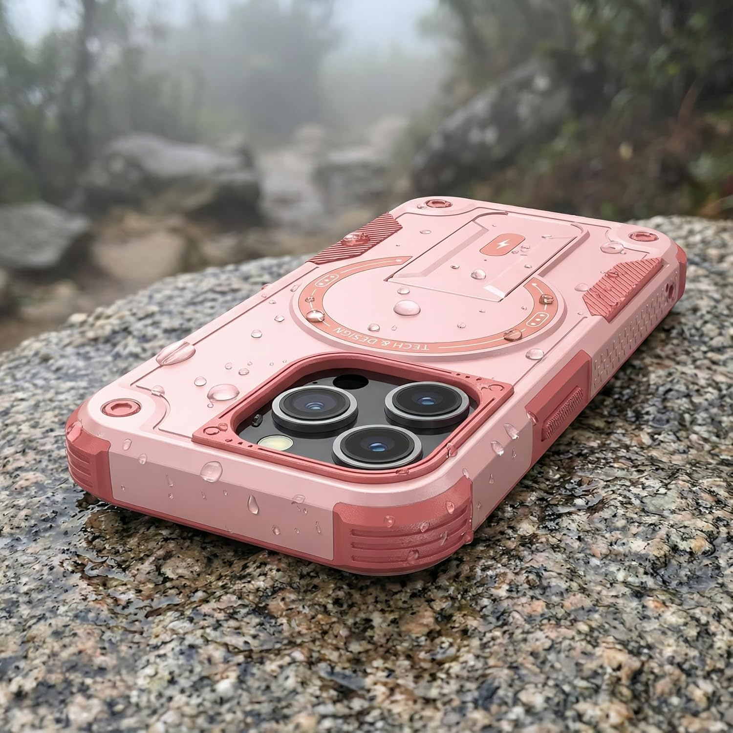 For Iphone 16 Pro Max Case with Stand, Military-Grade Protection Shockproof Magnetic Kickstand Case,Gold image number 5