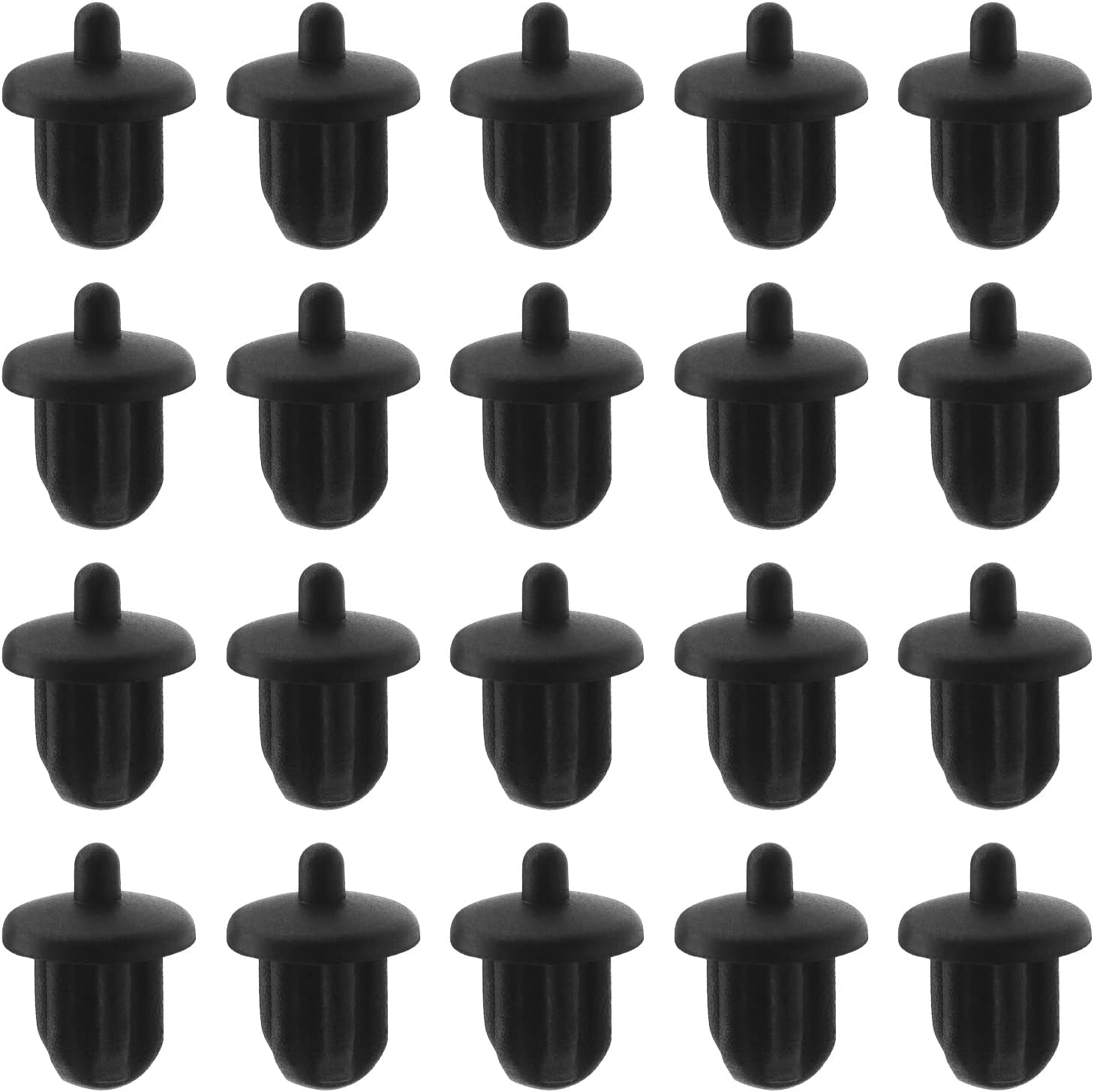 20Pcs 6.35Mm Silicone anti Dust Plugs Socket Dust Cover anti Dust Jack Plug Stopper Cap Accessories for Amplifier DVD Karaoke Black