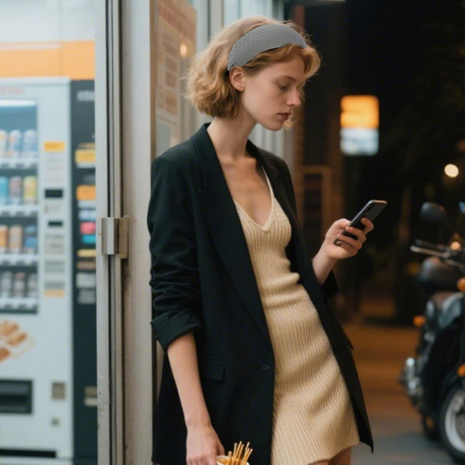 Srotmirw Women'S Wide Headbands, Pack of 2 Alice Bands in White and Grey for Women and Girls in Everyday Use image number 4