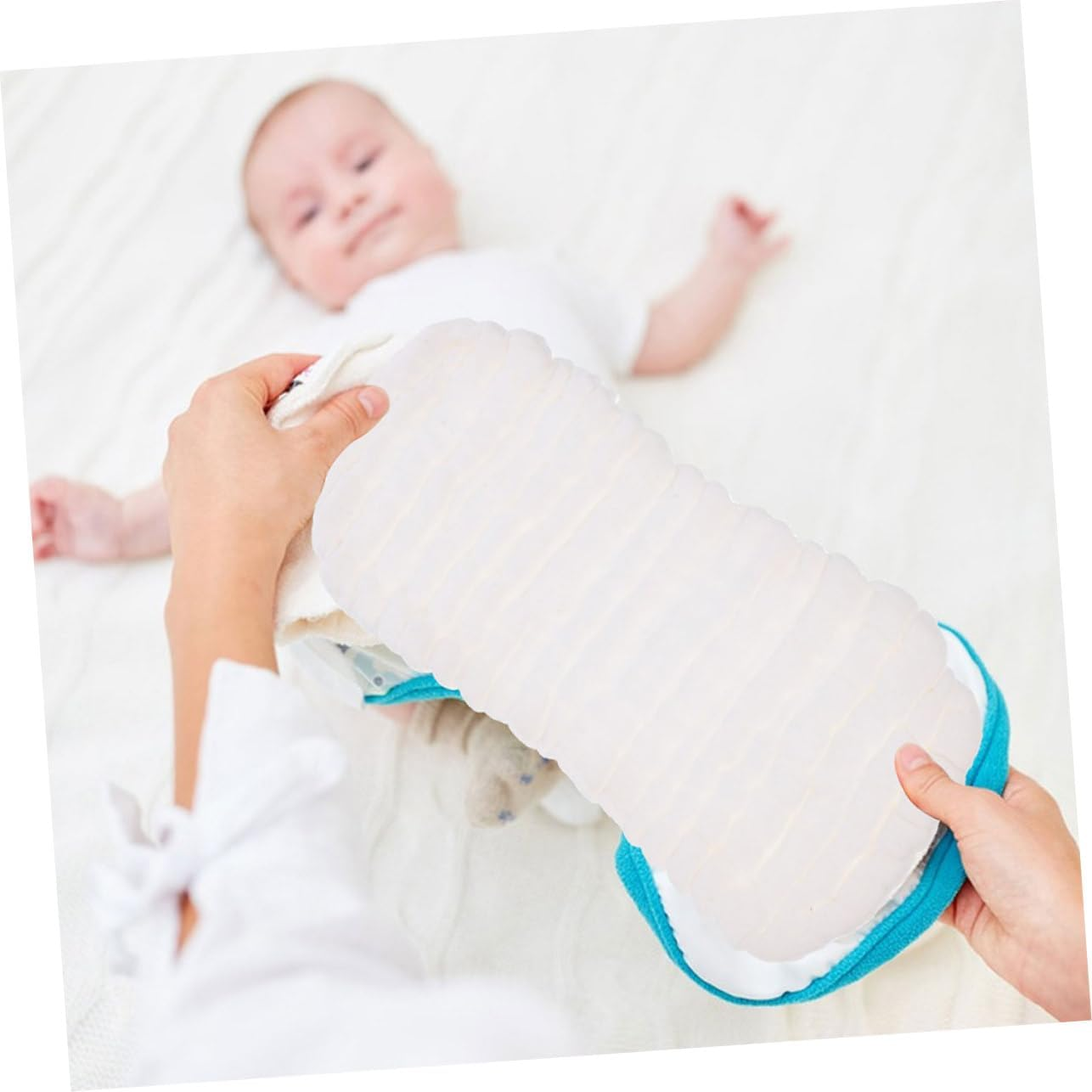 6Pcs Newborn Diapers Liners Cotton Liners for Newborns Reusable Breathable Peanut Shape Cloth Diapers image number 2