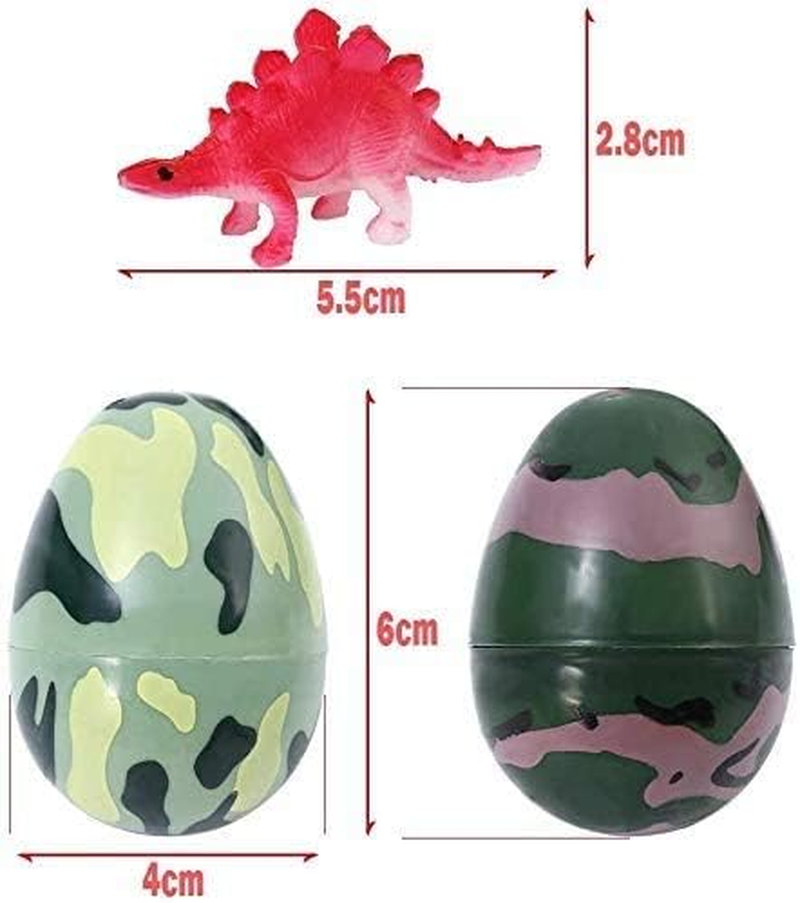 24 Pcs Easter Eggs Filled with Mini Dinosaur Figure Toys,Dinosaur Easter Eggs for Kids Easter Theme Party Favor, Easter Eggs Hunt, Easter Basket Stuffers Fillers. image number 2