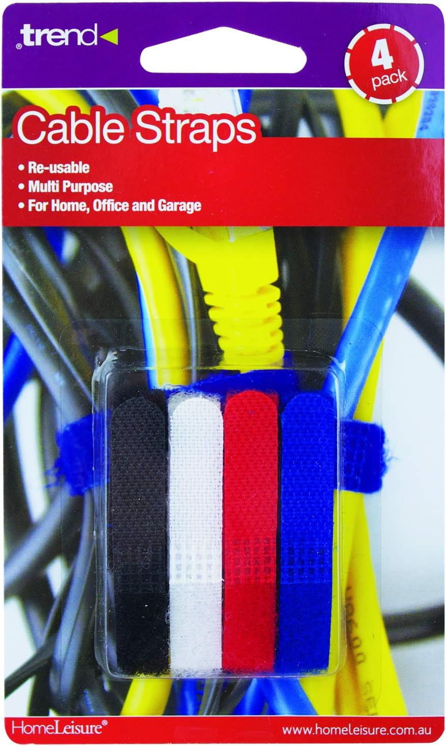 Homeleisure Cable Straps Pack of 4