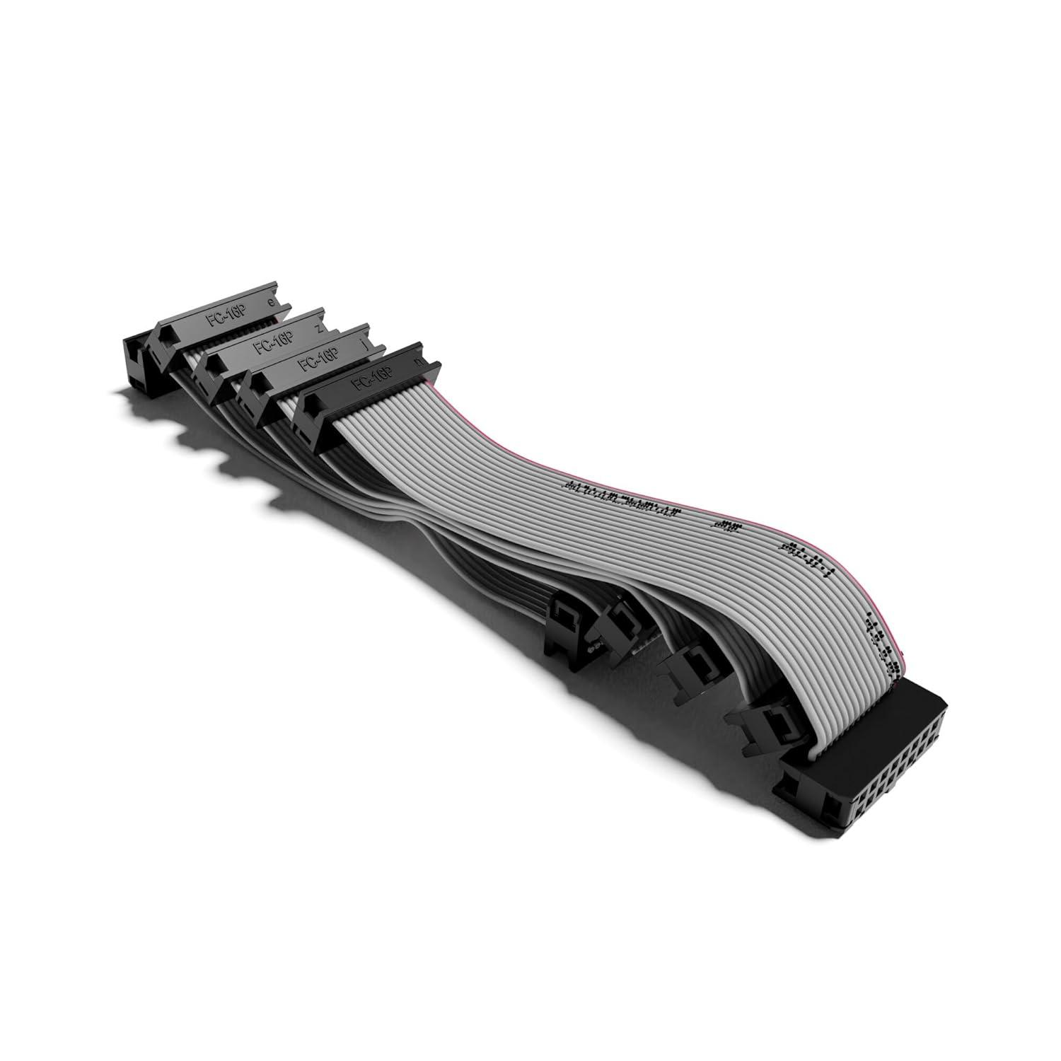 Excelvalley - 5-Pack - Eurorack Flat Ribbon Power Cables Modular Synth Synthesizer [16 to 16 Pins | 10 Cm - 3.94"] image number 1