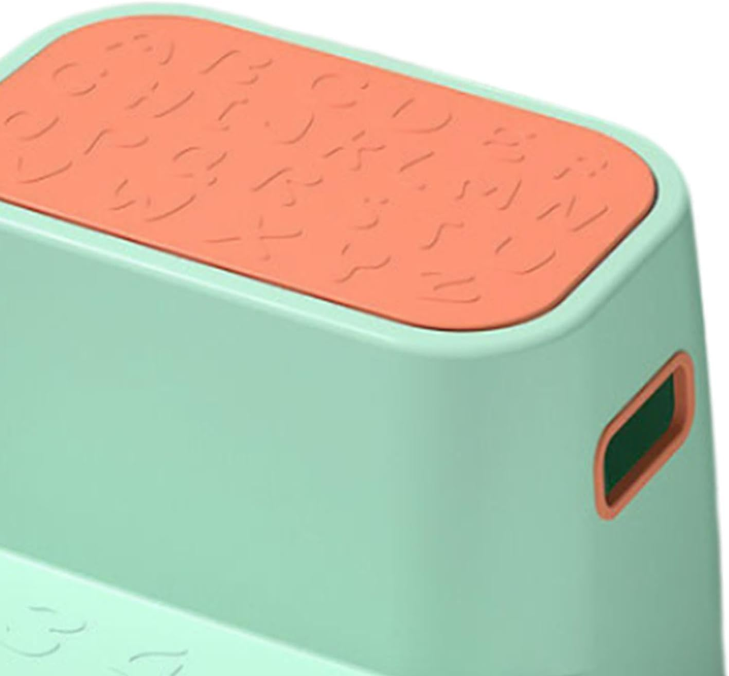 Amagogo Step Stool, Double up Toddlers Step Stool, Two Step Stool, Toilet Stool, for Cabinets, Green