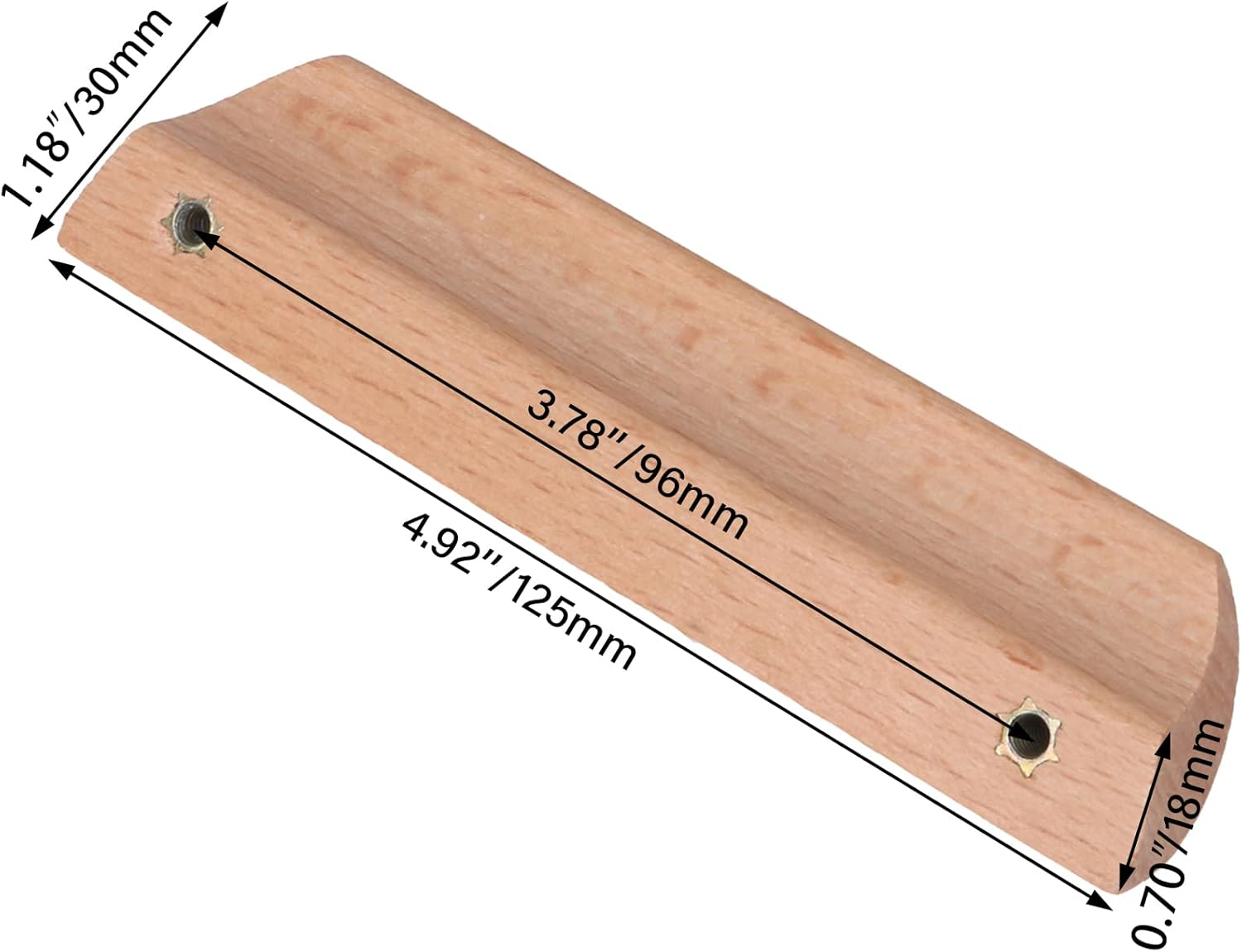 BQLZR 96Mm Pitch Wooden Cabinet Handle Pull Cupboard Closet Drawer Pull Furniture Handle for Cabinets Drawers Pack of 10