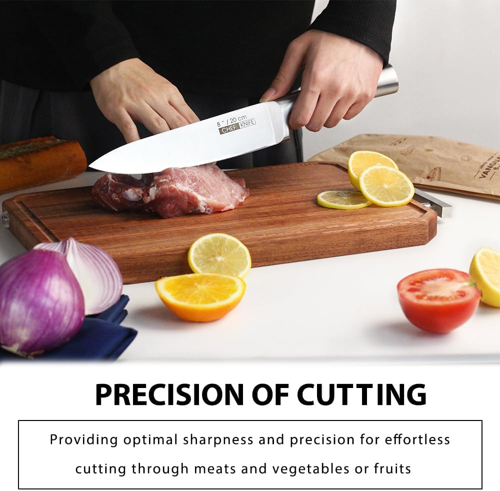 Knife Set, Kitchen Knives 5 Piece Sets for Chef Dishwasher Safe Steel Stainless Cooking (5 Piece) image number 4