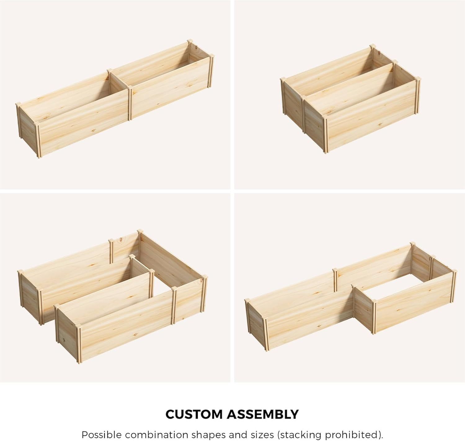 Livsip 2PCS Wooden Garden Bed Raised Garden Bed 240X45X45CM image number 2