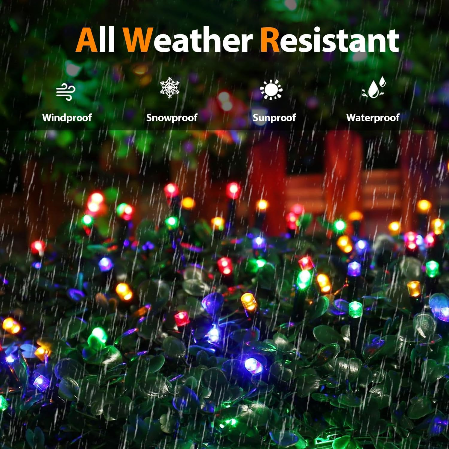 Christmas Lights 30M 300Led,Waterproof Christmas String Lights with 8 Modes Dimmable,Multi Colour LED Fairy Lights for Xmas Holiday Party Wedding,Halloween Decor Outdoor image number 4