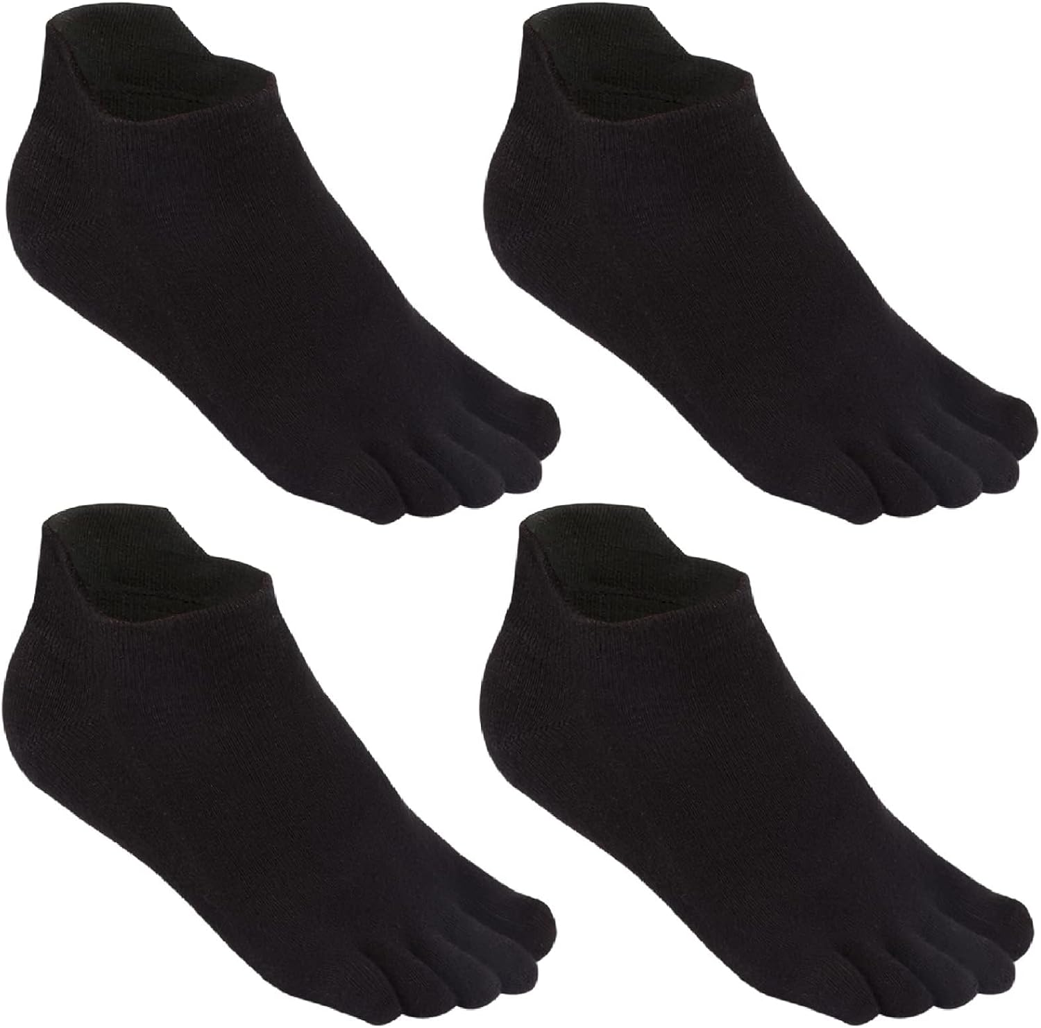 TCOTBE Toe Socks No Show Running Five Finger Crew Socks for Men 4 Pack