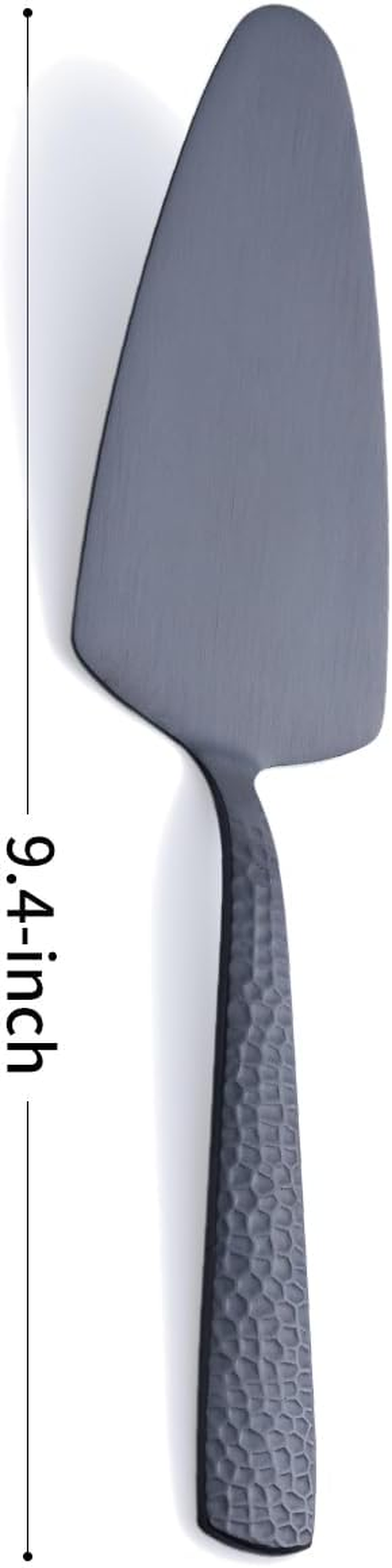 FULLYWARE Matte Black Cake Pie Server, 9.4-Inch Stainless Steel Heavy Duty Pizza Spatula, Satin Finish, Set of 3 image number 1