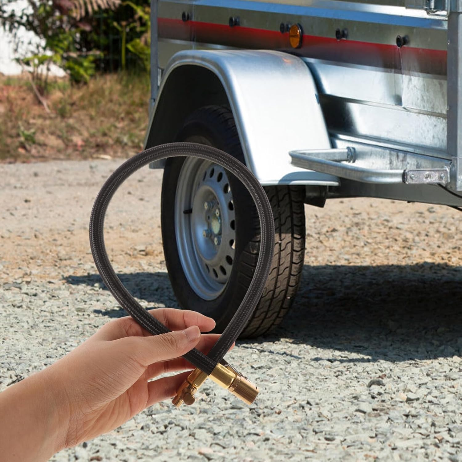 Alipis Portable Tire Inflator Hose Extension Quick-Release Air Compressor Tube for Car Bicycle Pump Accessories Compatible with Multi-Use Inflation and Deflation image number 4