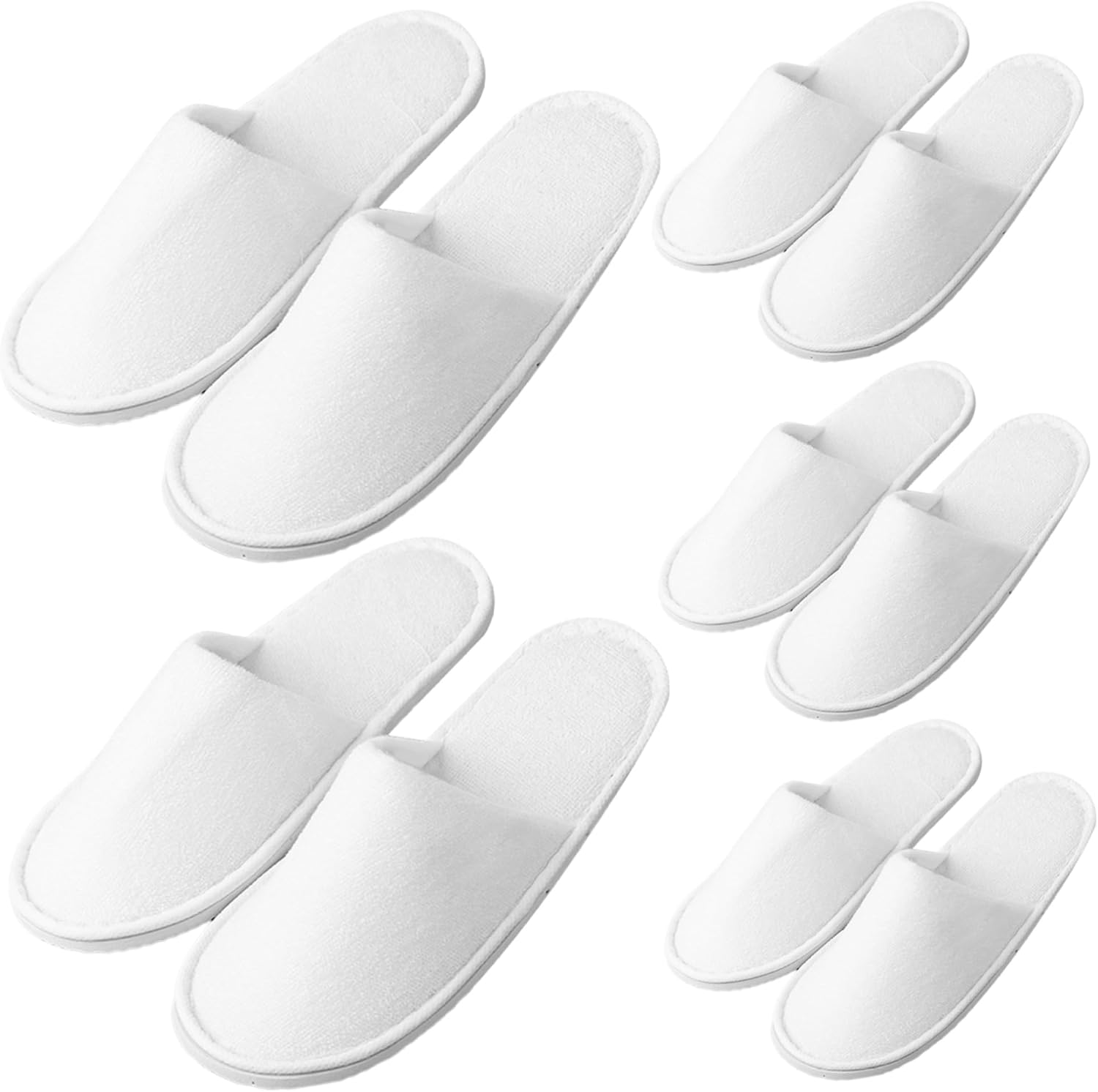 Spa Slippers 5 Pairs of Disposable Slippers for Kids, Breathable & Non-Slip Room for Hotels, Travel & Home, Towel for Children